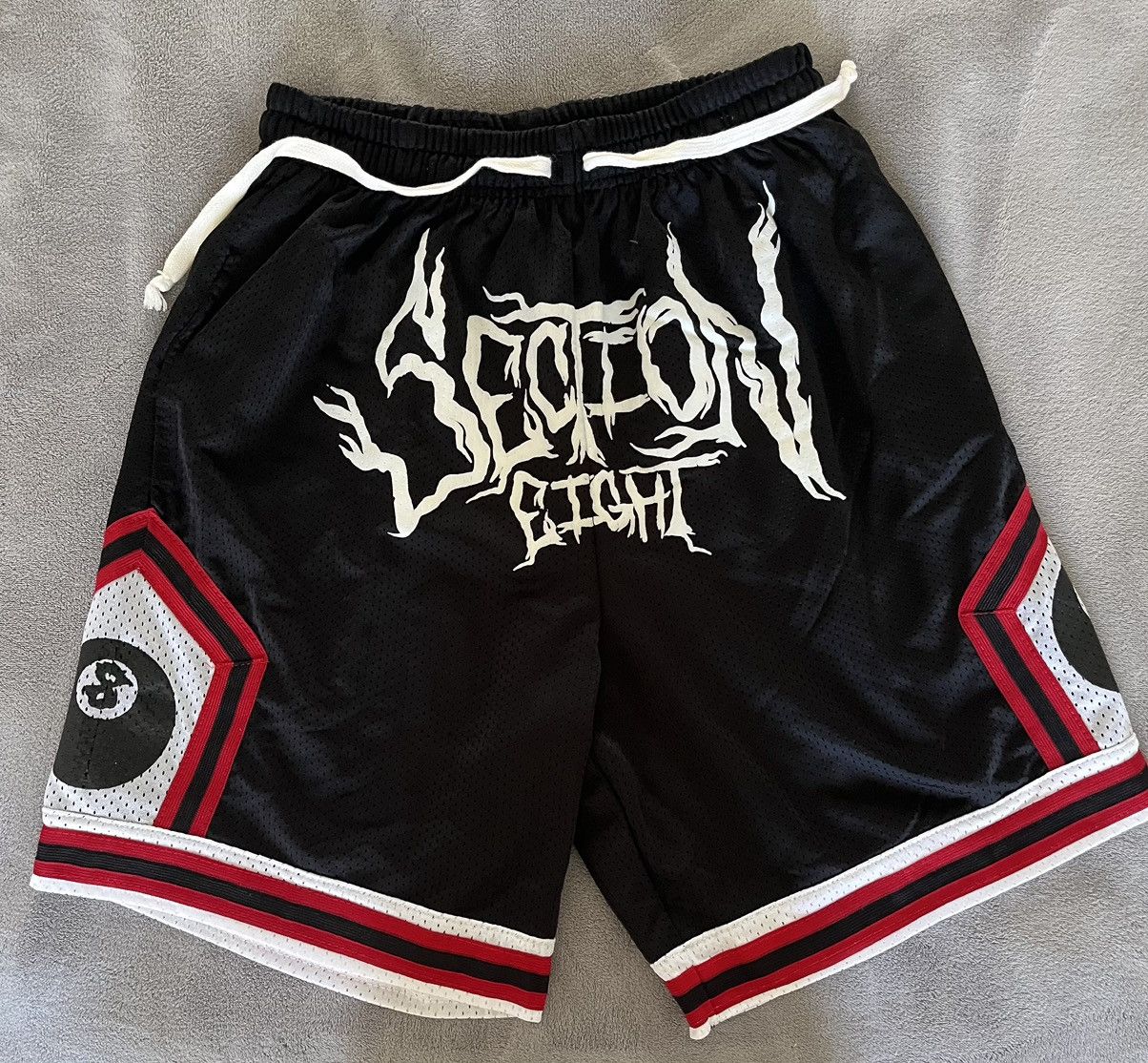 Image of Section 8 - Eight Ball Basketball Shorts (Heavy Weight) in Black, Men's (Size 30)