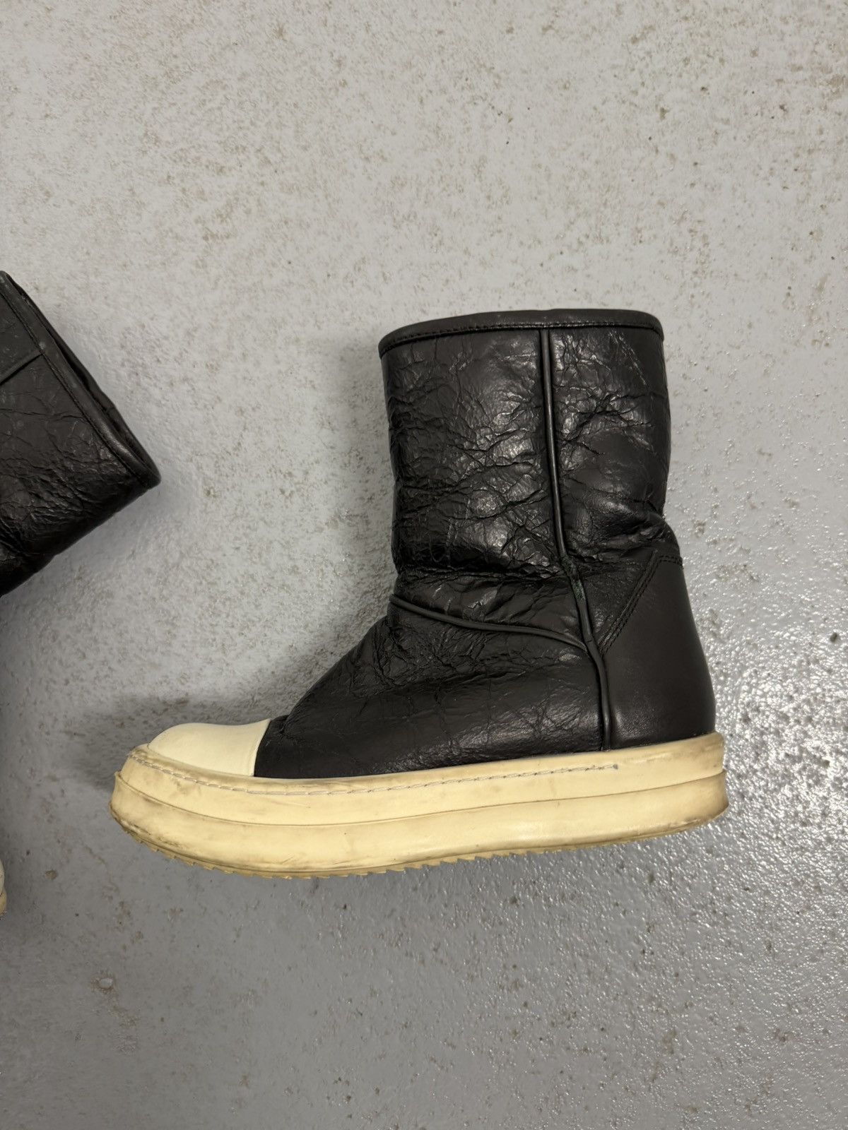 Rick Owens Rick Owens Shearling High Ramones Sneakers Size US 6 / IT 36 - 2 Thumbnail