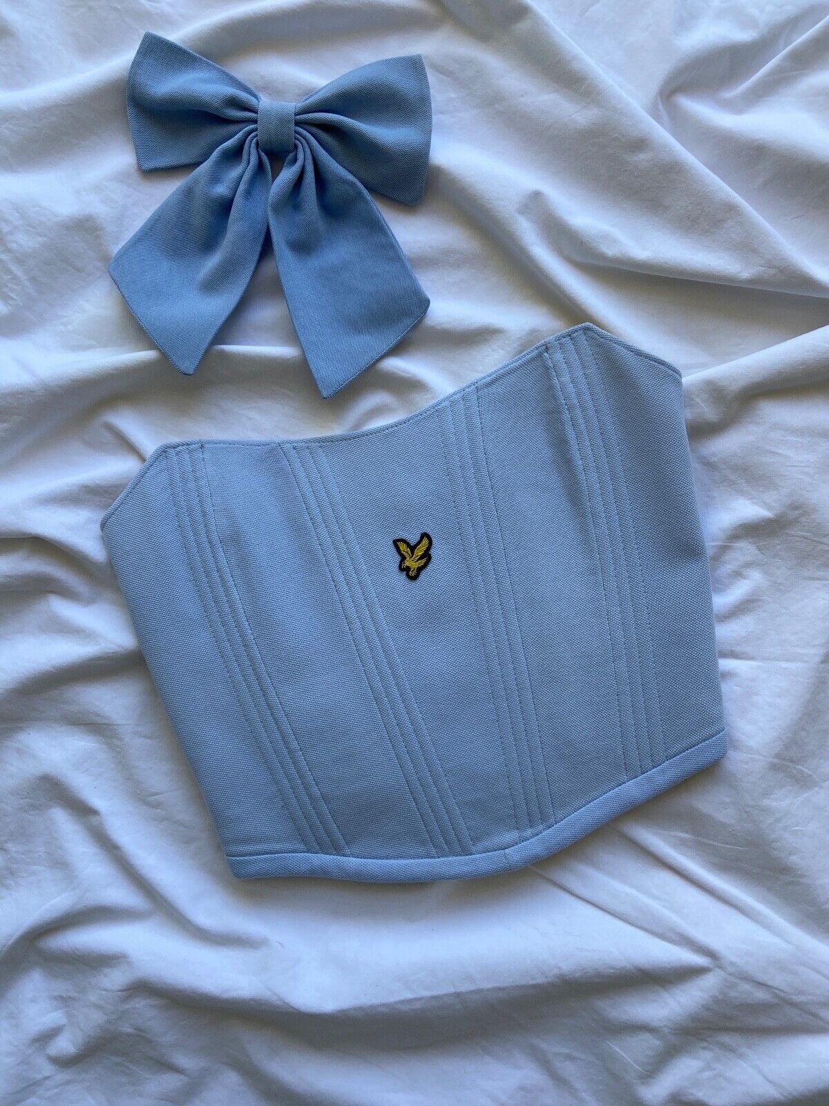 Handmade Handmade Lyle & Schott Blue Women's Tank Crop Top Corset Size S / US 4 / IT 40 - 8 Thumbnail
