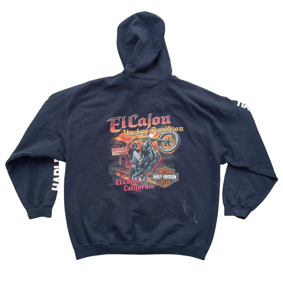 Harley Davidson Harley Davidson Motorcycle Wheelie Zip Hoodie Size XXL Size US XXL / EU 58 / 5 - 1 Thumbnail