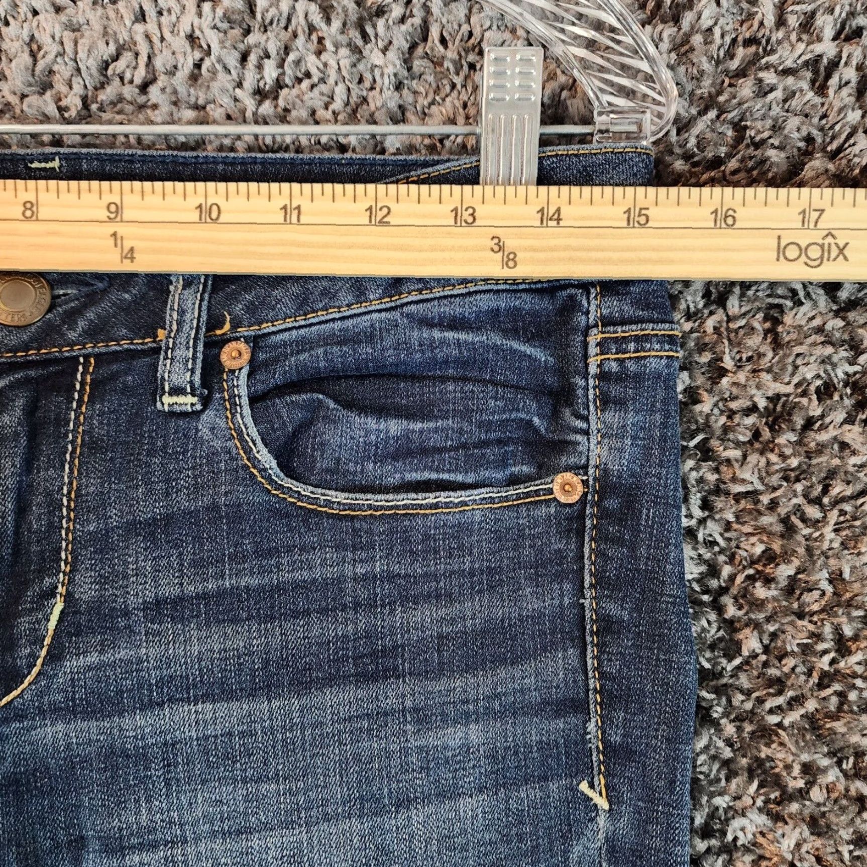 American Eagle Outfitters AMERICAN EAGLE Jeans WOMENS Skinny Stretch Blue Size 6 30x31 INSEAM 31in Blue Denim Womens Clothing Size 28" / US 6 / IT 42 - 3 Thumbnail
