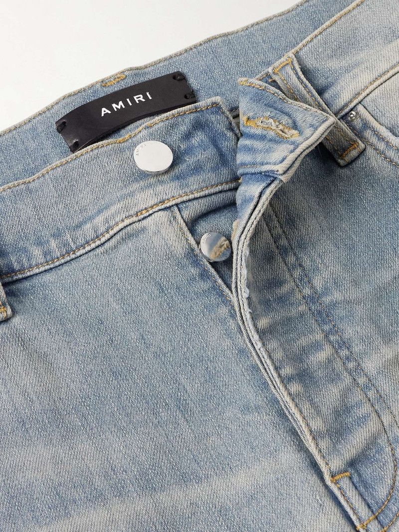 Amiri o1orln0426 MX1 Skinny-Fit Panelled Distressed Jeans Blue Size US 31 - 3 Thumbnail