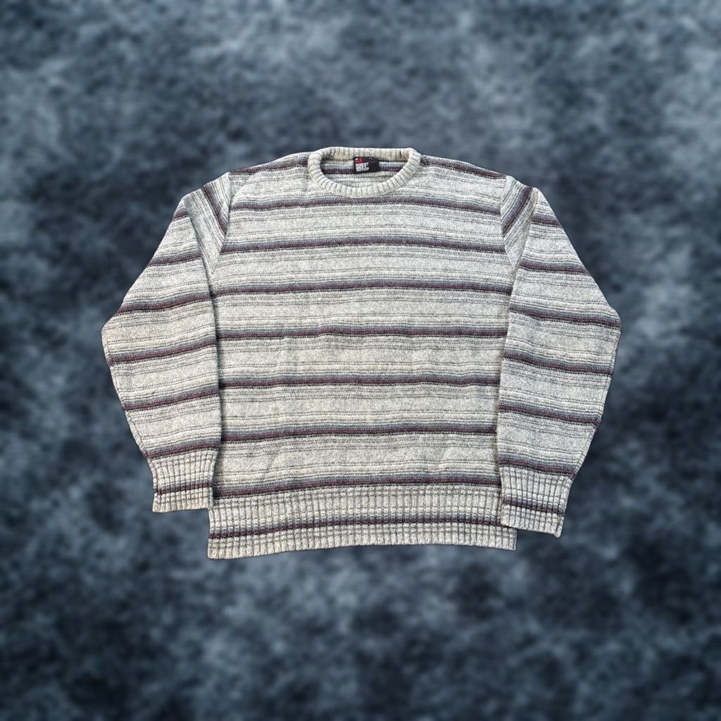 Vintage VINTAGE Robert Bruce Sweater Mens L Striped Wool Crew Neck 80s Made in USA Size US L / EU 52-54 / 3 - 1 Thumbnail