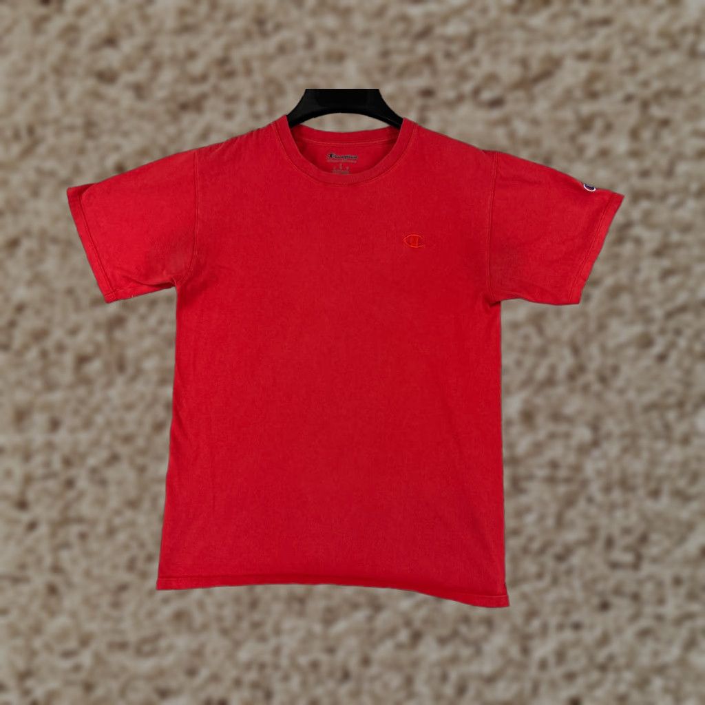 Champion Champion Shirt Mens Small Red Crew Neck Embroidered Logo Short Sleeve Cotton Size US S / EU 44-46 / 1 - 1 Thumbnail
