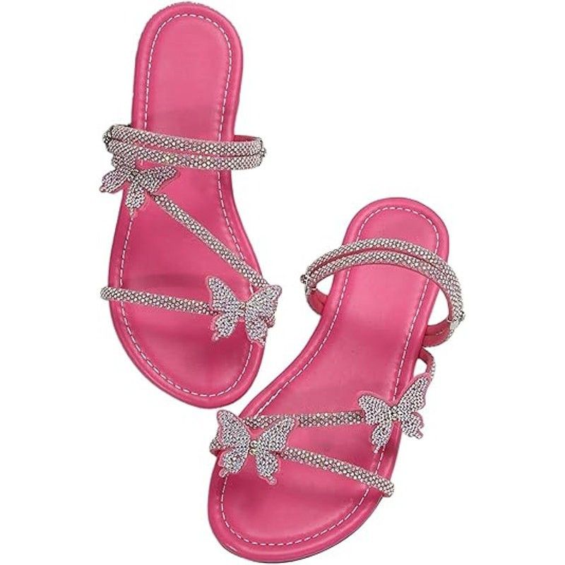 Other Floerns Women's 8.5 Hot Pink Rhinestone Butterfly Sandals Size US 8.5 / IT 38.5 - 1 Thumbnail