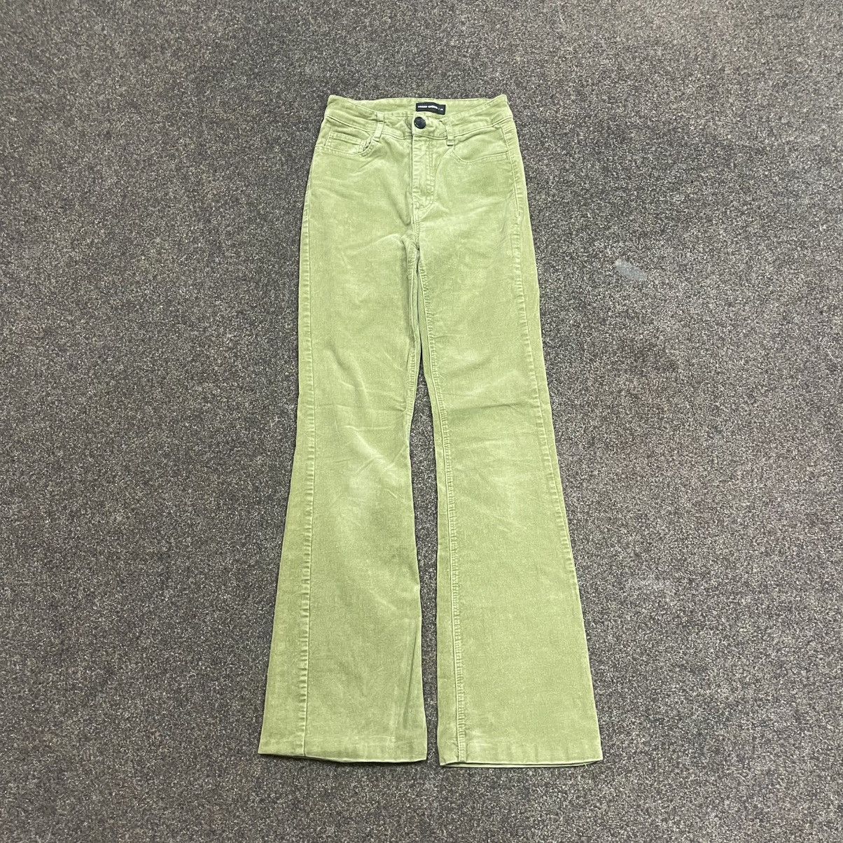 Vintage Vintage Y2K Lime Green Flare Jeans 90s Streetwear Oversized Size 28" / US 6 / IT 42 - 1 Thumbnail
