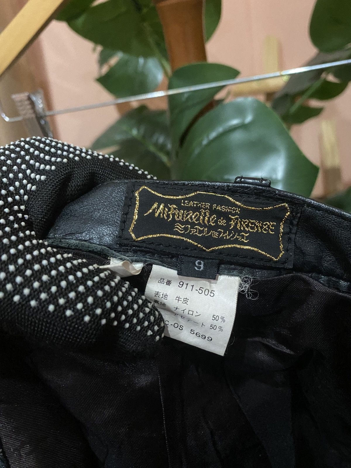 Leather MIRABELLE de ARRIERE Leather Tapered Pants Cowhide Leather Size 22" - 6 Thumbnail
