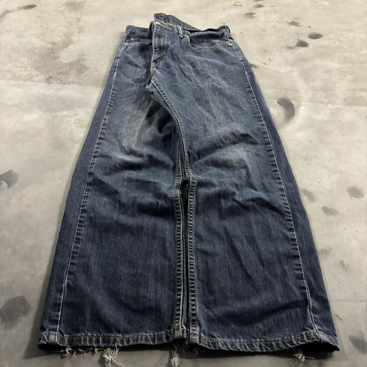 Levi's Crazy Vintage Y2K/2000s Grunge Levis Dark Wash Denim Jeans! 36x30 Size US 36 / EU 52 - 3 Thumbnail