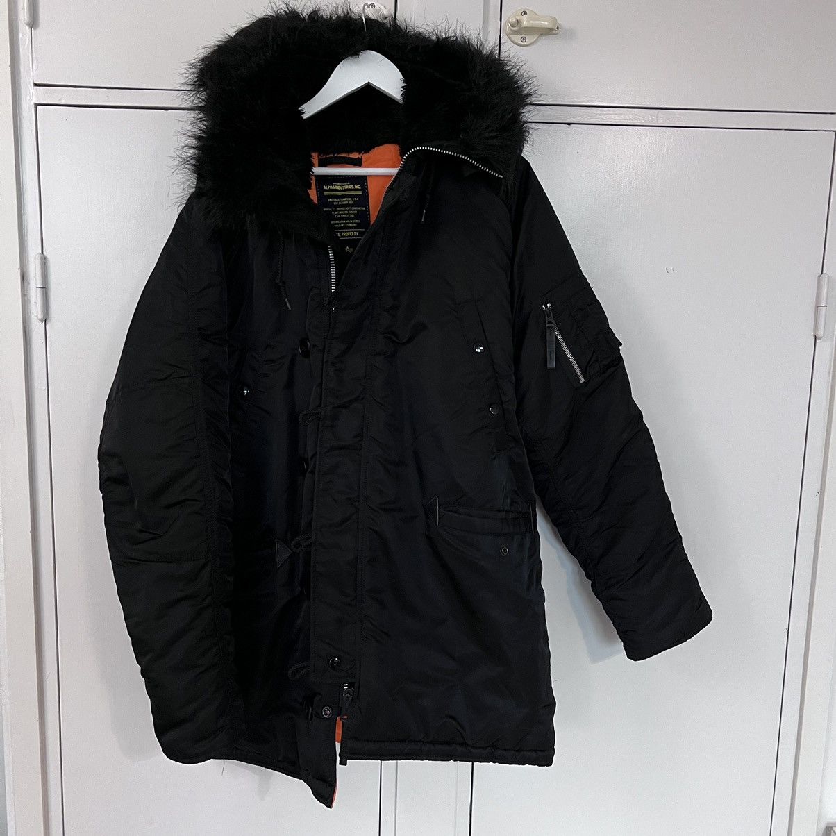 image of Alpha Industries N-35 Parka in Black, Men's (Size 2XL)