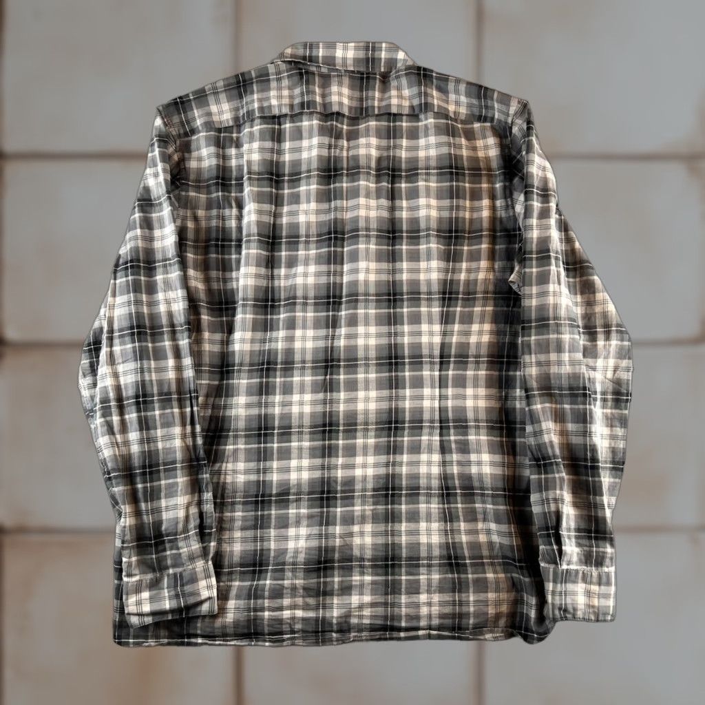 John Varvatos John Varvatos Plaid Shirt Mens 2XL Gray Black Button Front LS Casual Luxe Size US XXL / EU 58 / 5 - 1 Thumbnail