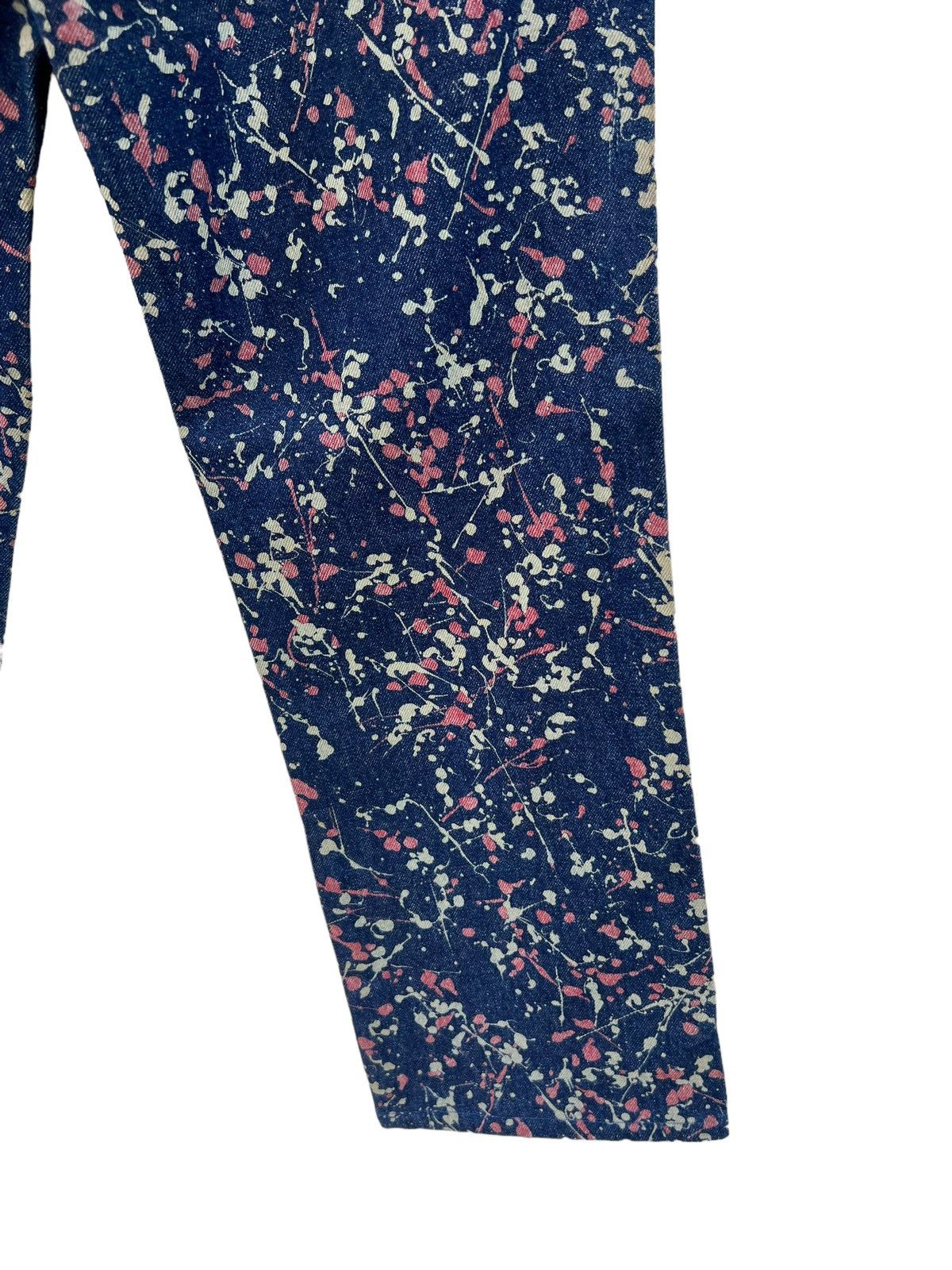291295=Homme 291295 = HOMME Demolition Splatter Paint Design Crop Jeans Size US 30 / EU 46 - 19 Thumbnail