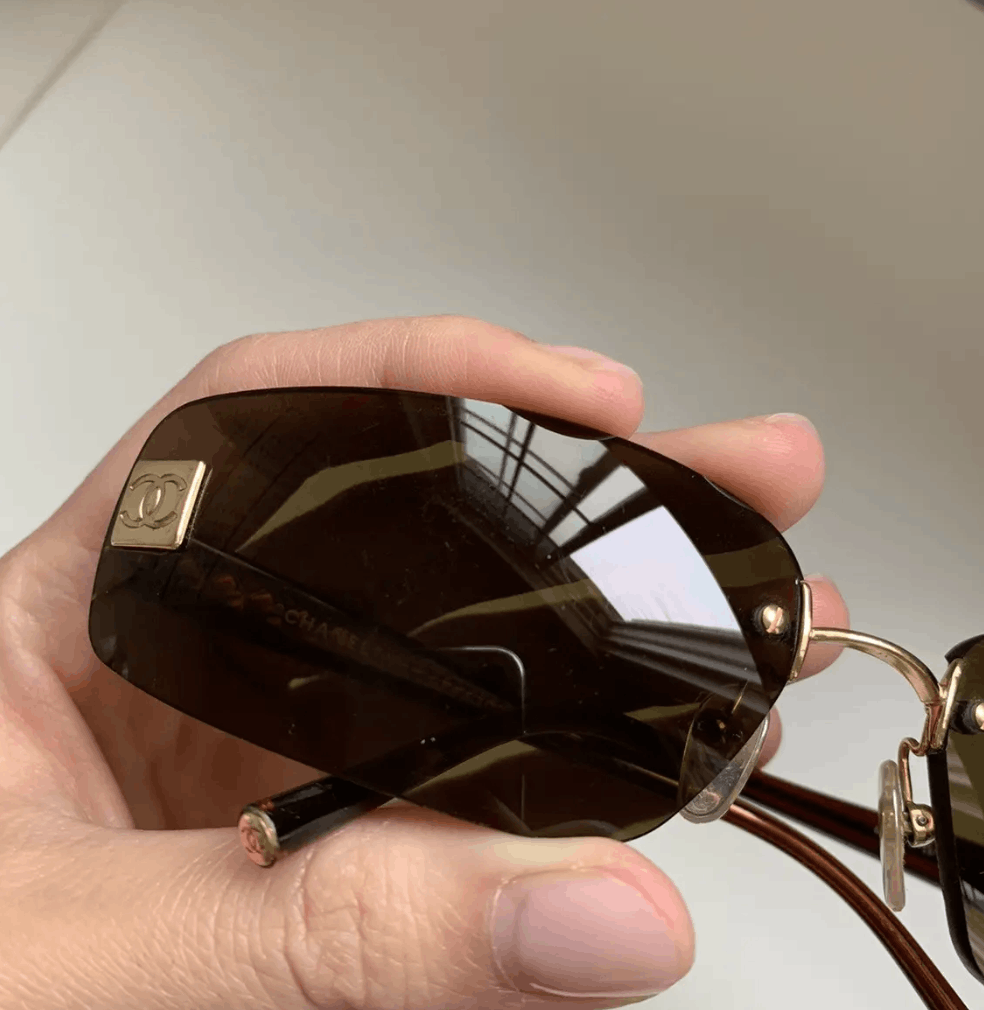 Chanel Chanel Sunglasses 4018 Rhinestone CC 4017 Rimless Vintage Size ONE SIZE - 3 Thumbnail