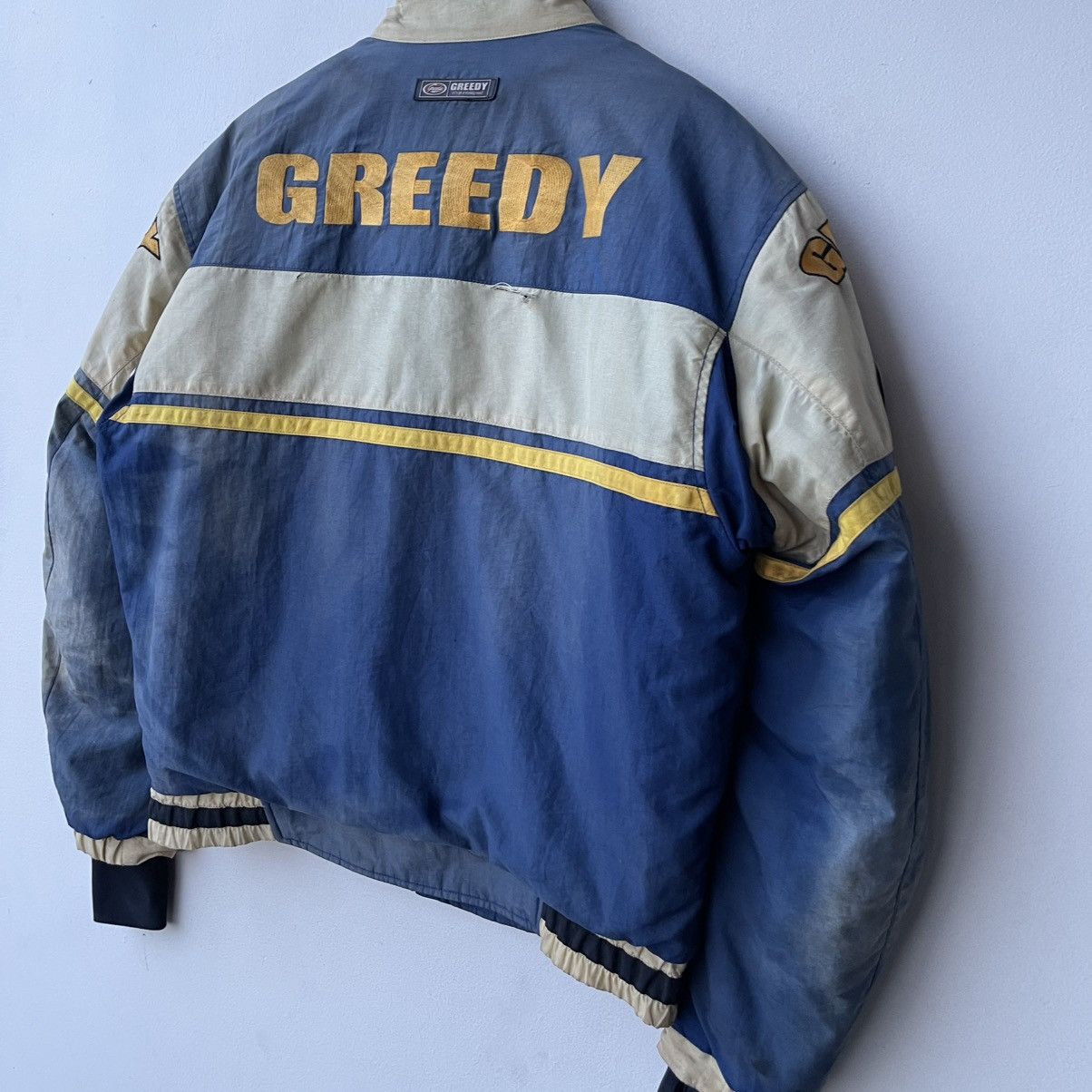 Sports Specialties Vintage GREEDY Motorsports Biker Jacket Padded Racing Gear Size US L / EU 52-54 / 3 - 12 Thumbnail
