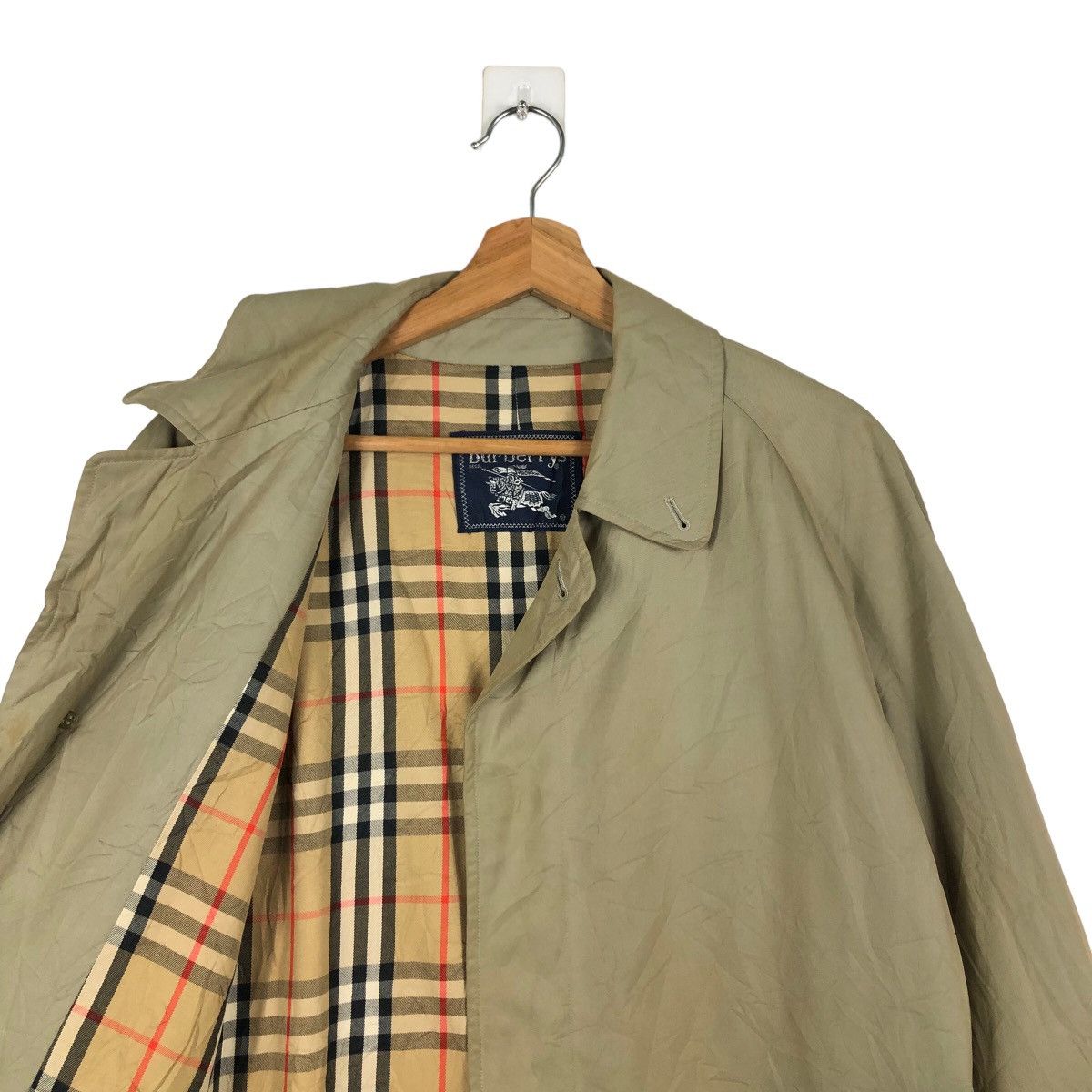 Burberry 🔥90’s VINTAGE TRENCH COAT BURBERRYS NOVA CHECK Size US M / EU 48-50 / 2 - 10 Thumbnail