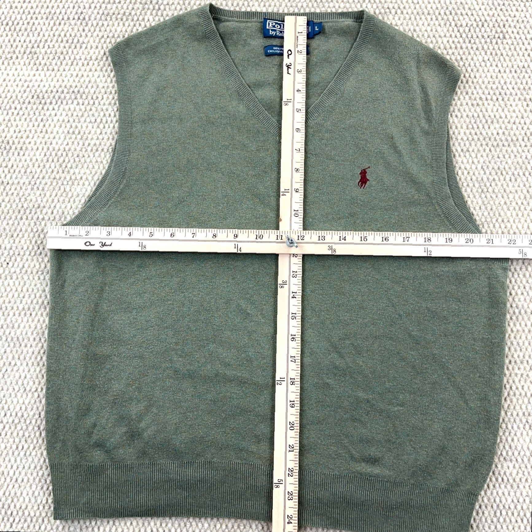 Polo Ralph Lauren Polo Ralph Lauren Vest Men Large Green Red Pony K Soft Touch Pima Cotton Mens Size US L / EU 52-54 / 3 - 7 Thumbnail