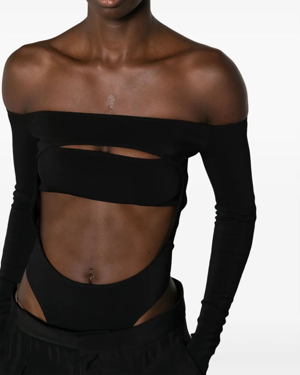 H&M × Mugler H&M x Mugler Women’s Off Shoulder Bodysuit Size XXL / US 16-18 / IT 52-54 - 1 Thumbnail