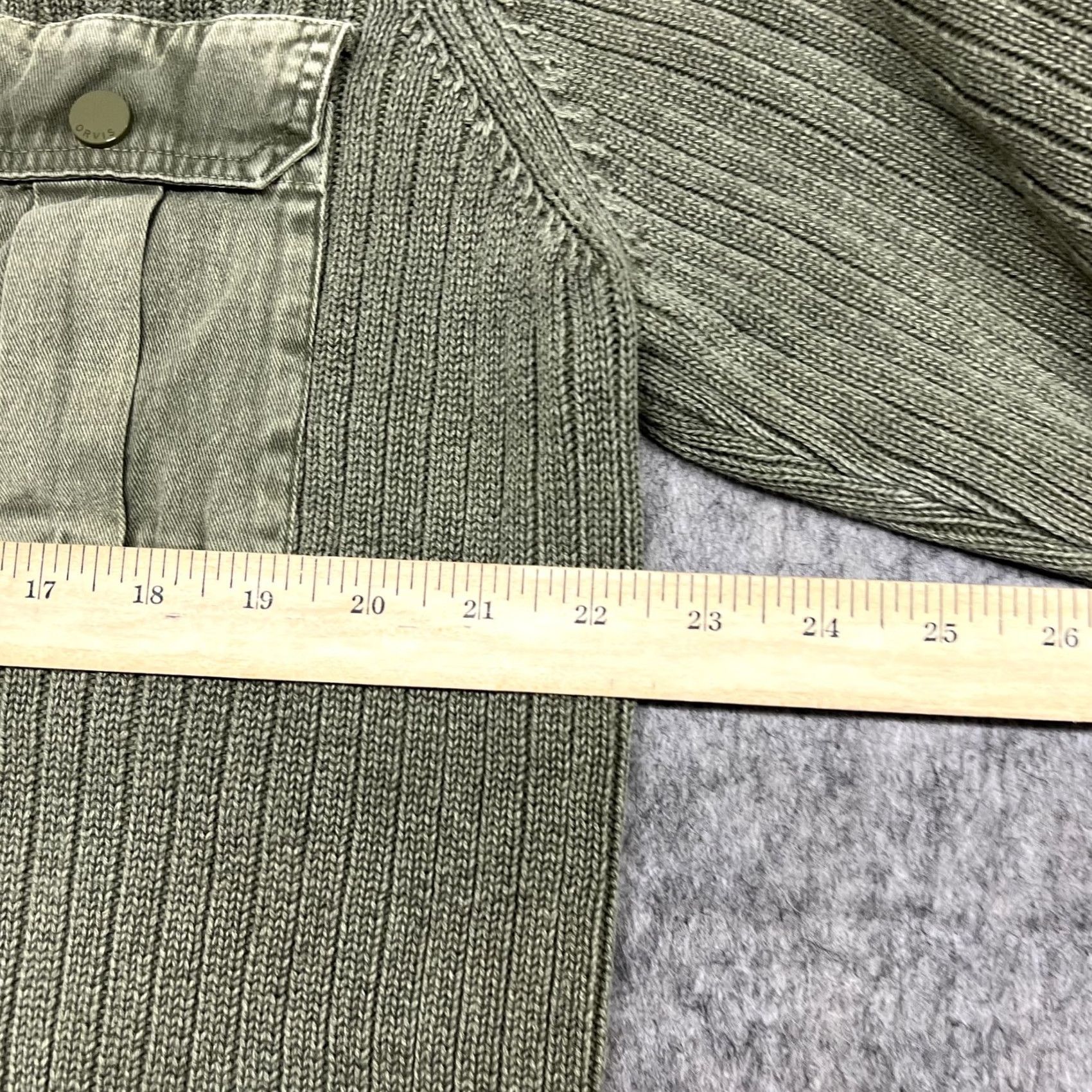 Orvis Orvis Mens Green Crewneck Cotton Linen Sweater - Pre-Owned Military Style Size US M / EU 48-50 / 2 - 5 Thumbnail