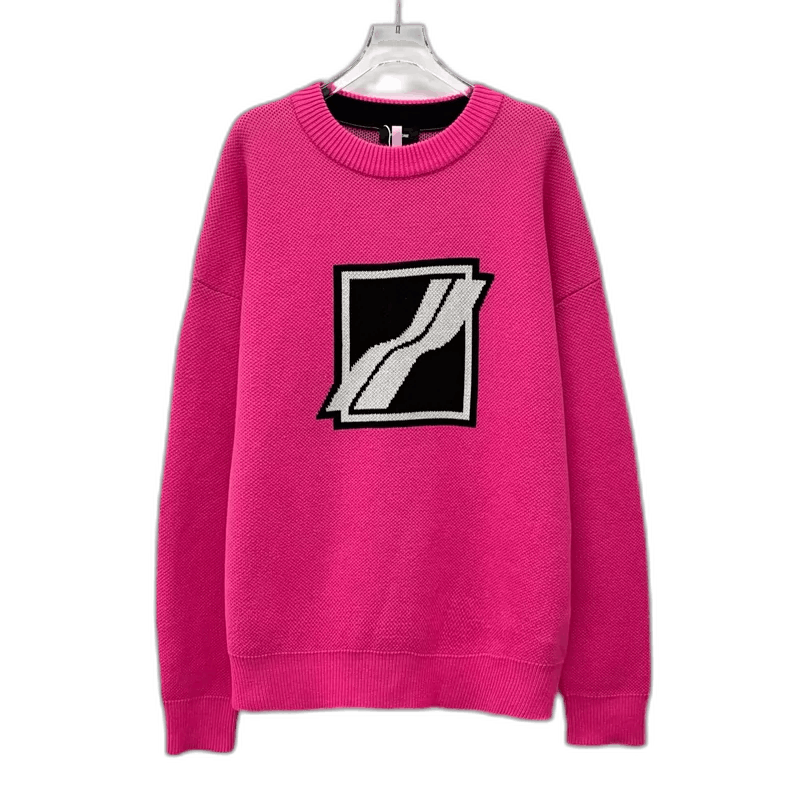 WE11DONE We11done Pink Knit Sweater with Graphic Design Size S / US 4 / IT 40 - 1 Thumbnail