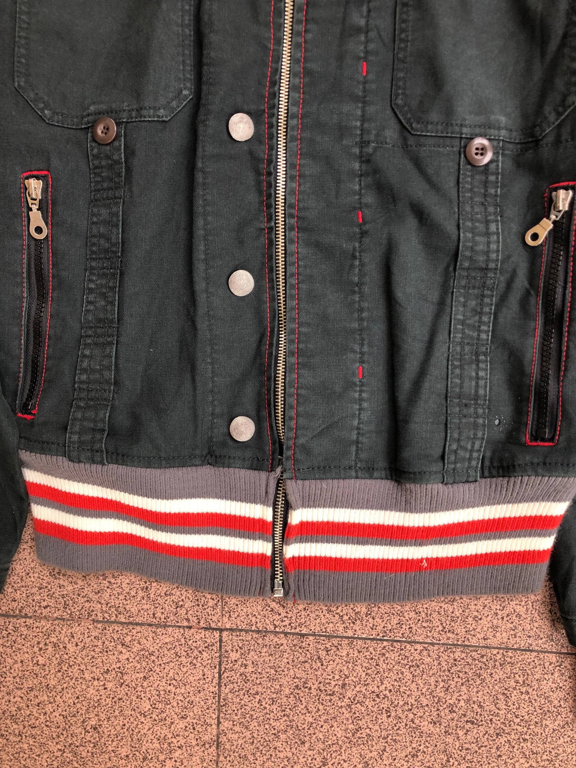 If Six Was Nine 2000s Power to People Bomber Zipper Vkei Style Y2k Japanese Size US M / EU 48-50 / 2 - 4 Thumbnail