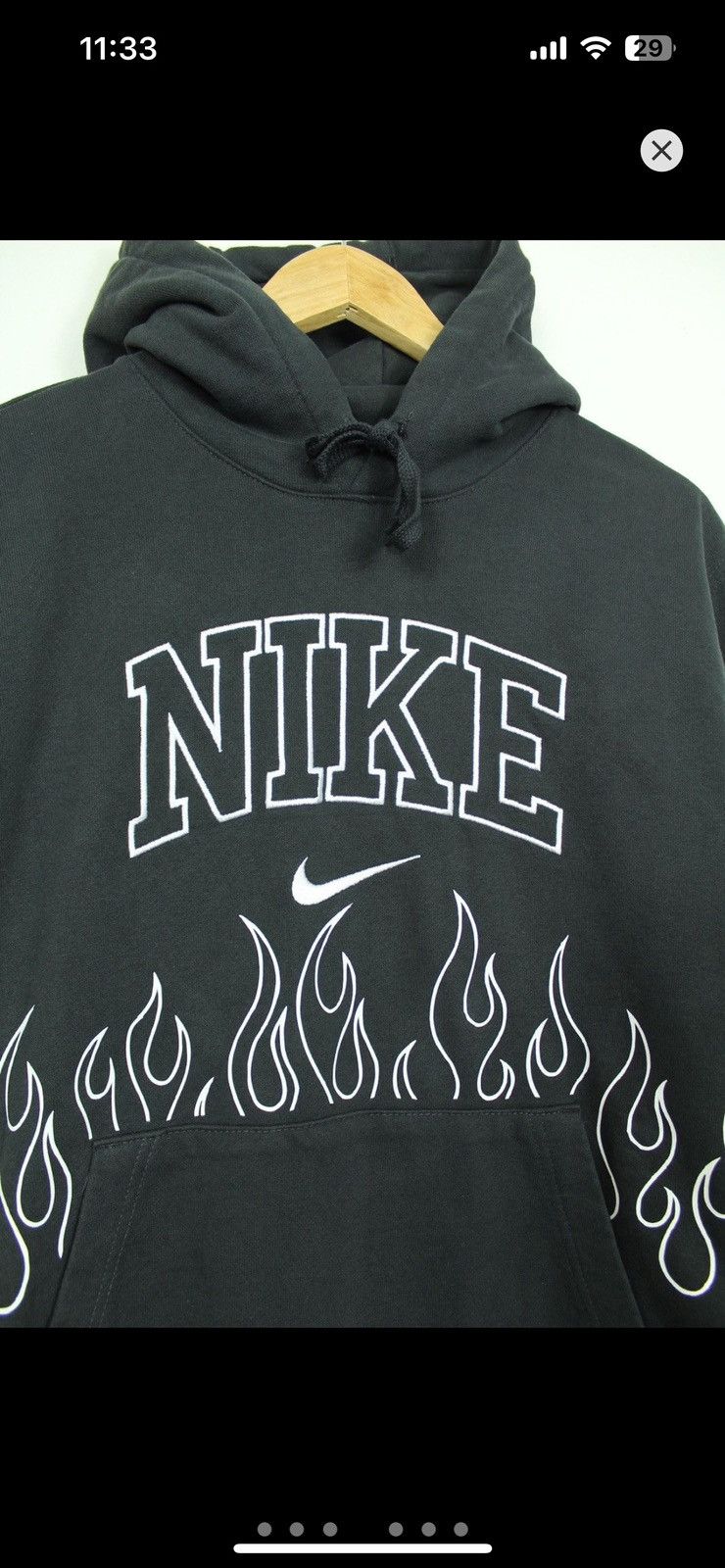 Nike Vintage Nike Spellout Flame Hoodie Size US M / EU 48-50 / 2 - 4 Thumbnail