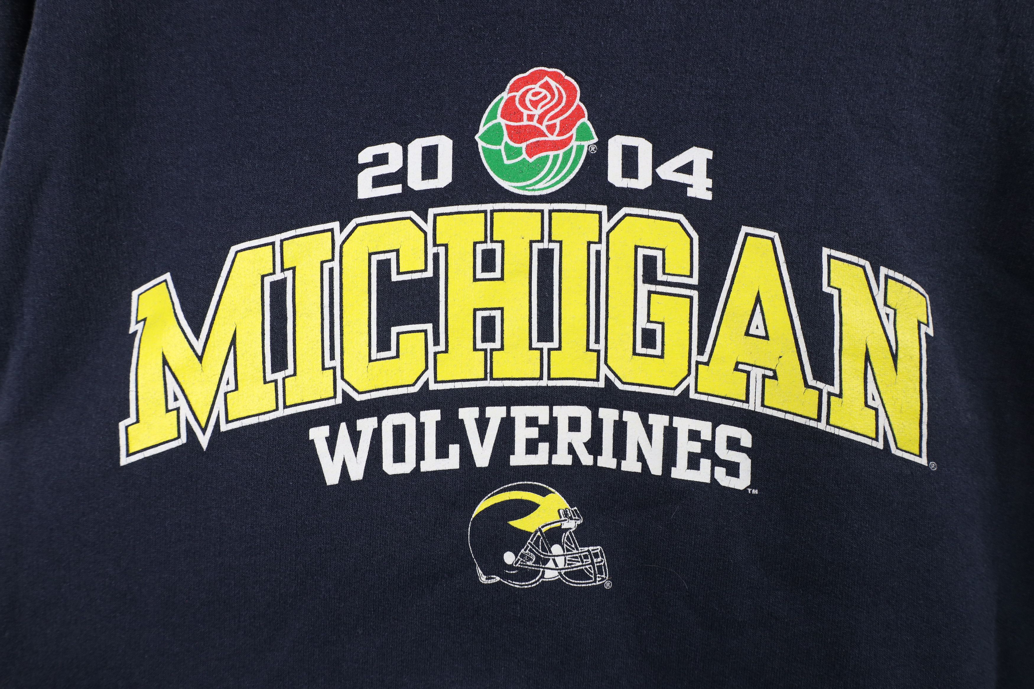 Vintage Vintage Rose University of Michigan Football Hoodie Blue Size US XXL / EU 58 / 5 - 4 Thumbnail