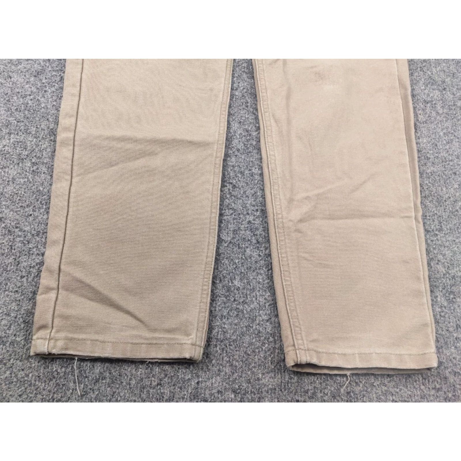 Carhartt VINTAGE Carhartt USA Beige Faded Canvas Newel Trouser Straight Pants Carpenter Workwear 30" Mens Beige 90s Carhartt USA 30x30 5-Pocket Denim? Size US 30 / EU 46 - 6 Thumbnail