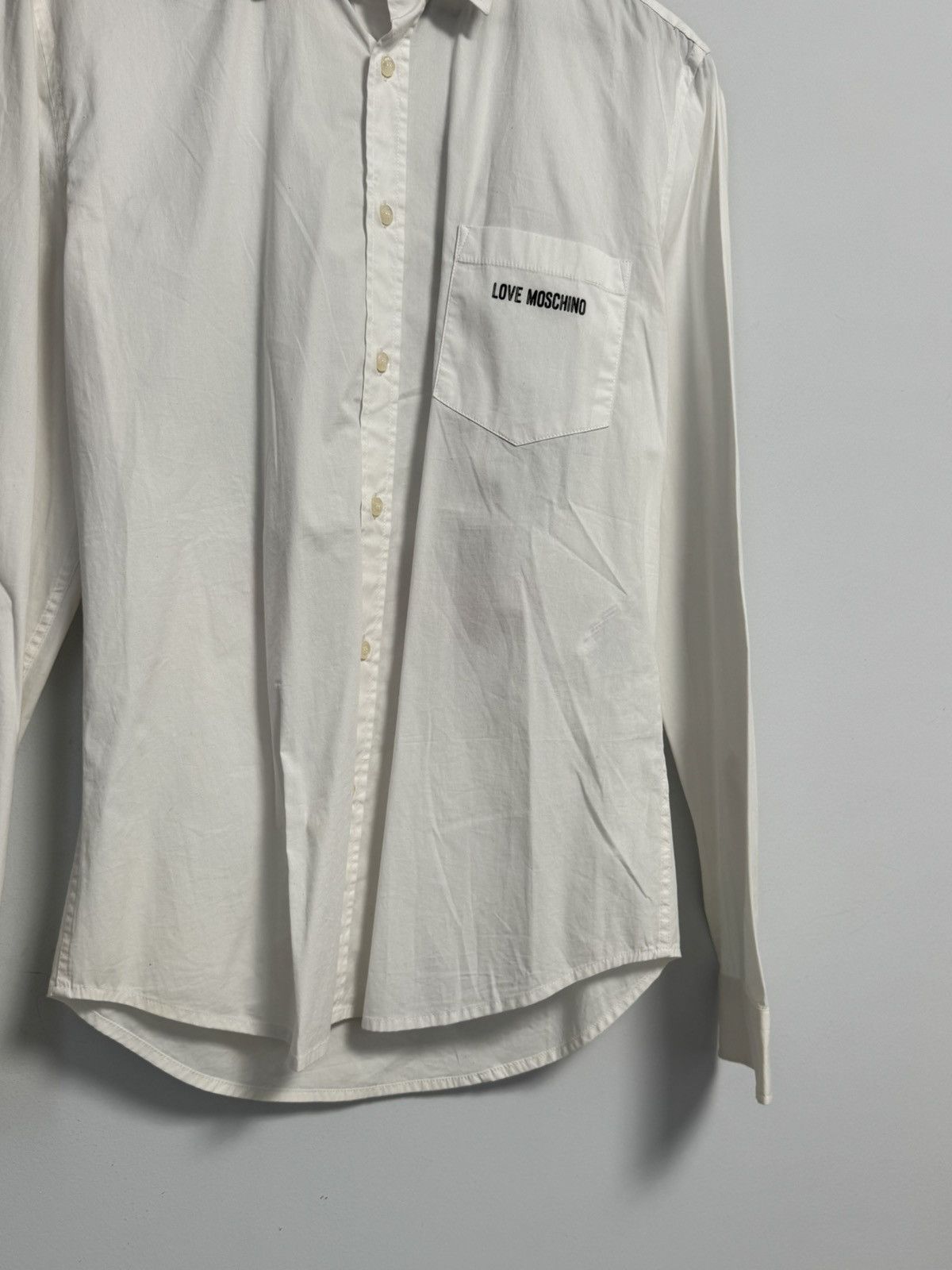 Moschino Love Moschino Button Up Shirt White Logo Size US M / EU 48-50 / 2 - 4 Thumbnail