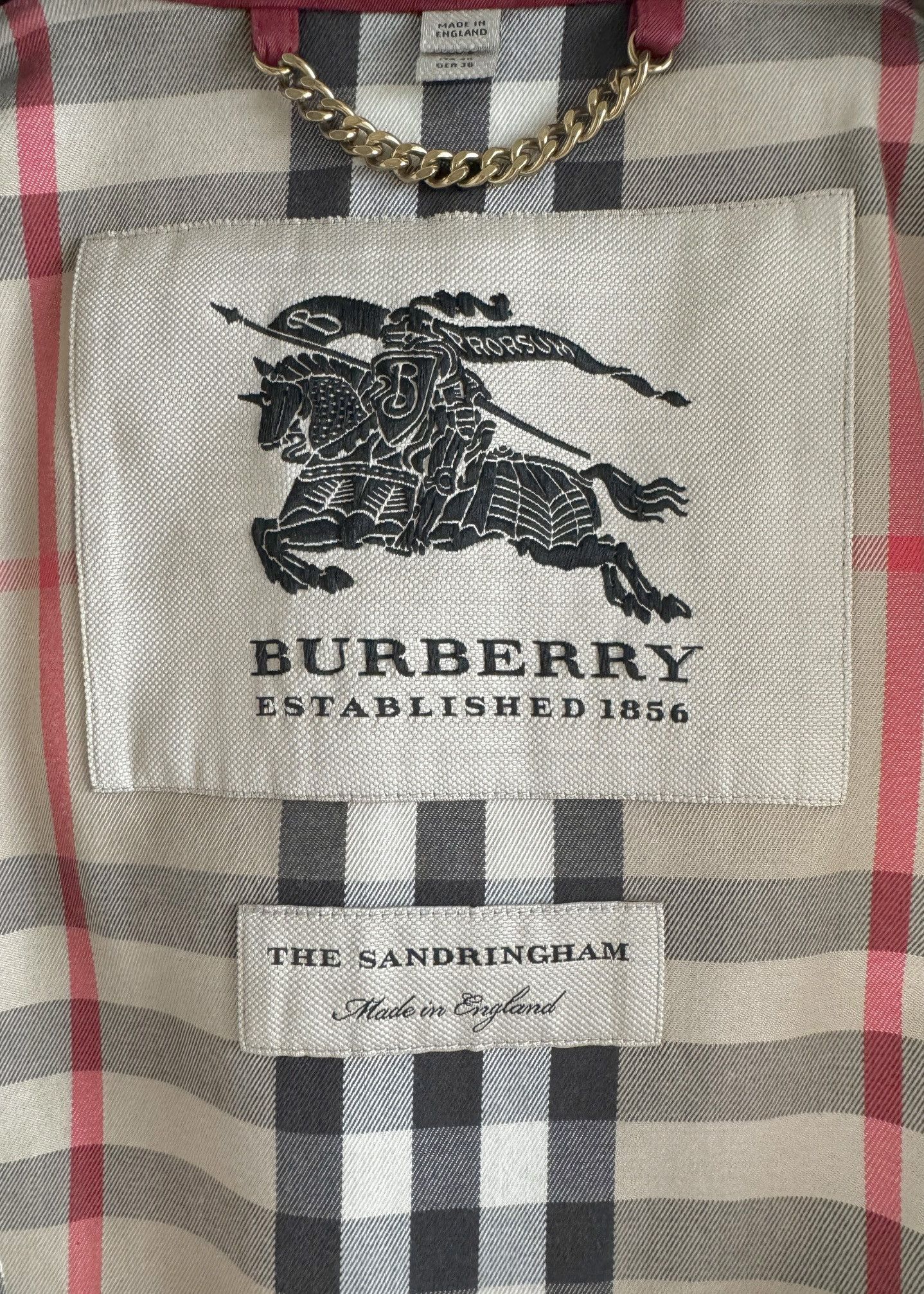 Burberry Burberry The Sandringham Red Double Breasted Trench Coat Size S / US 4 / IT 40 - 11 Thumbnail