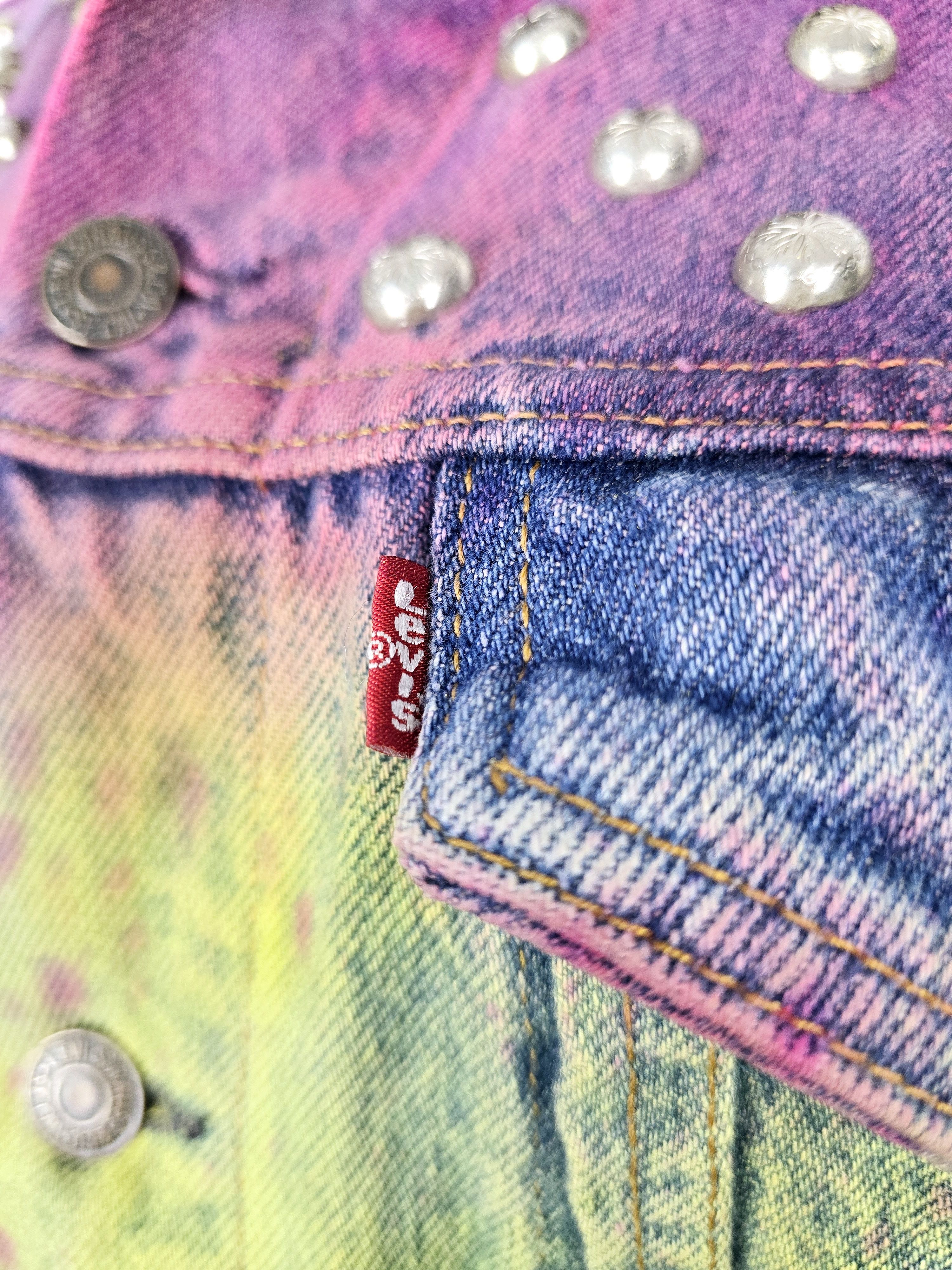 Levi's × Levi's Vintage Clothing Vintage Levi's Tie-Dye Studded Denim Jacket - Made in USA Size L / US 10 / IT 46 - 13 Thumbnail