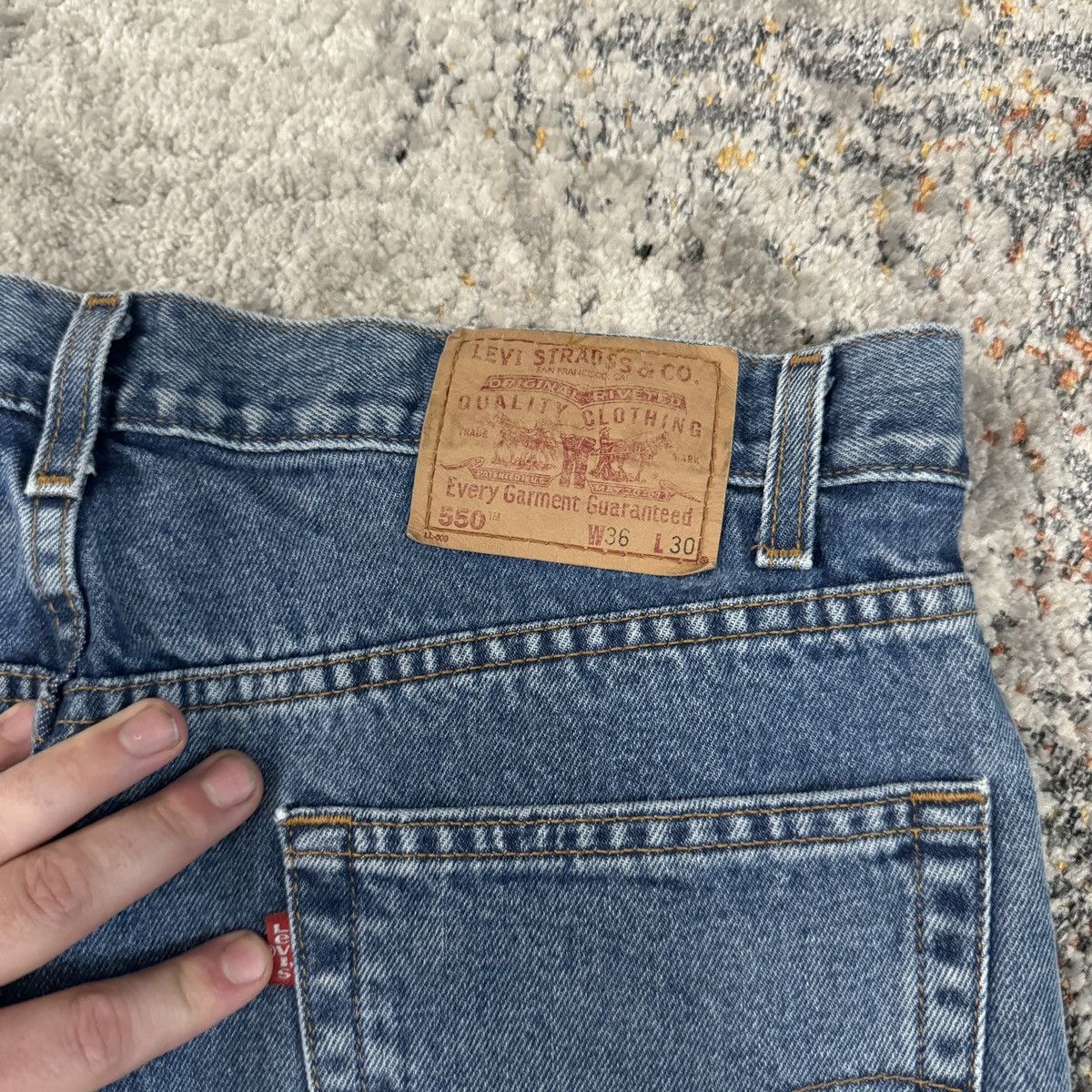 Levi's × Vintage Essential Vintage 90s Levi’s 550 wide leg skater jeans Size US 36 / EU 52 - 3 Thumbnail