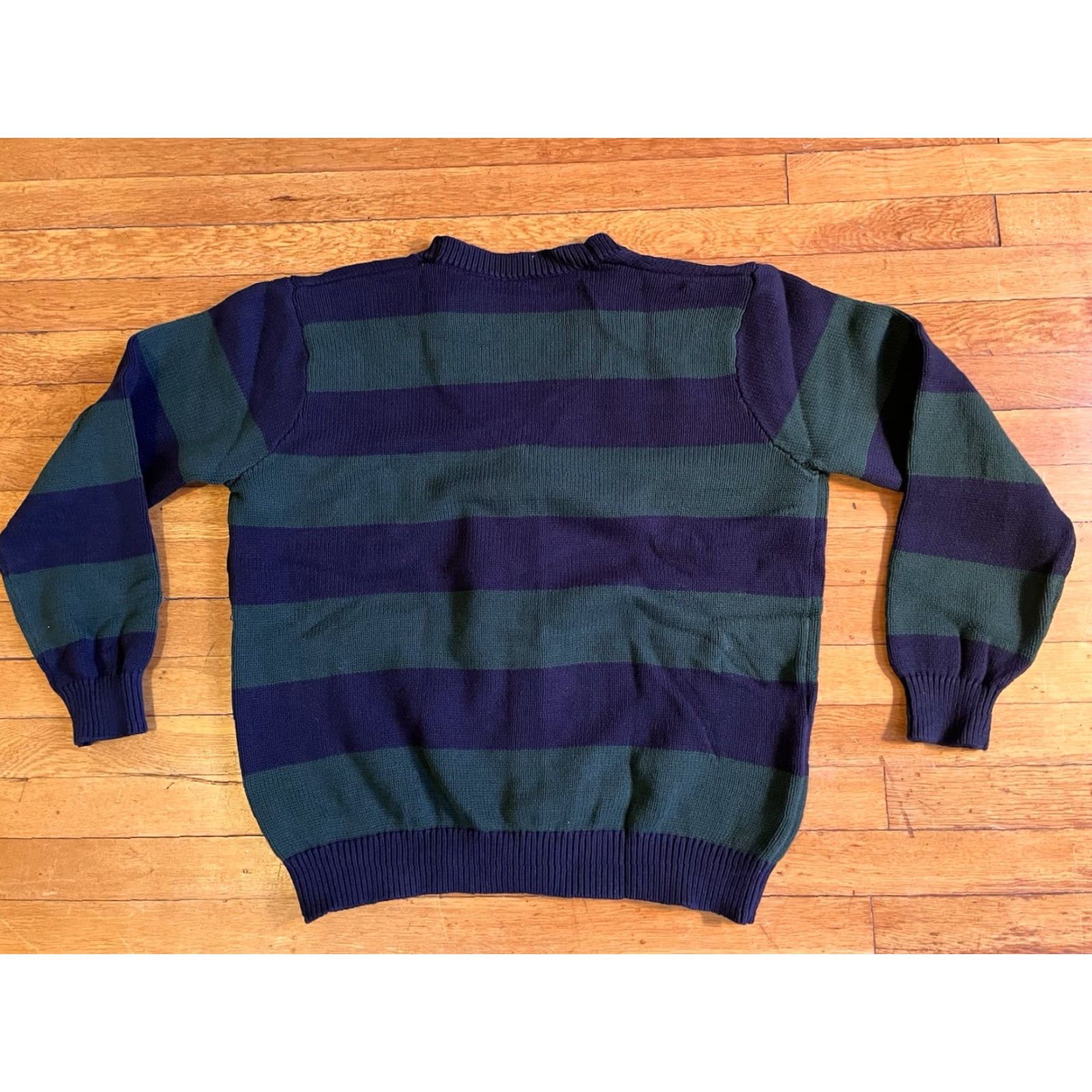 Brandy Melville VINTAGE Brandy Melville Cardigan Sweater Women’s XL Blue Green Striped Size XL / US 12-14 / IT 48-50 - 7 Thumbnail
