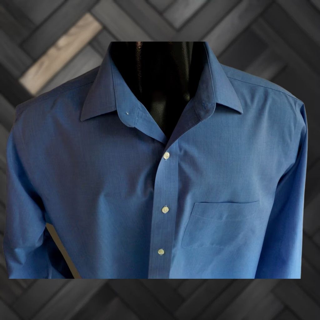 Brooks Brothers BROOKS BROTHERS 1818 100% Cotton French Cuff Blue LS Dress Shirt SZ 16 1/2-36 Size 42R - 1 Thumbnail