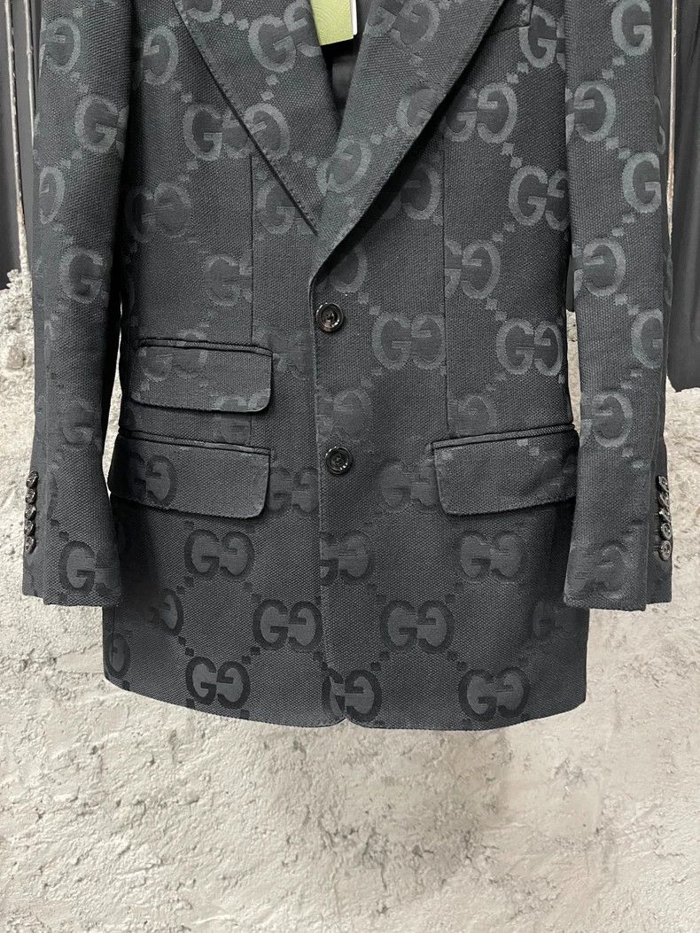 Gucci Gucci Dark pattern logo suit 2502-Nextarrow Size 36R - 4 Thumbnail