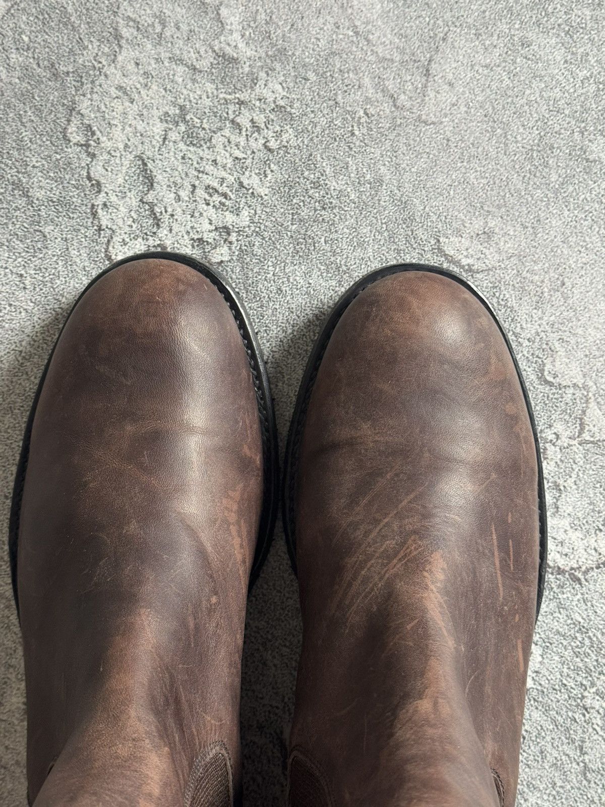 Sendra Sendra 44size Chelsea leather brown shoes boots western 00s Size US 11 / EU 44 - 20 Thumbnail