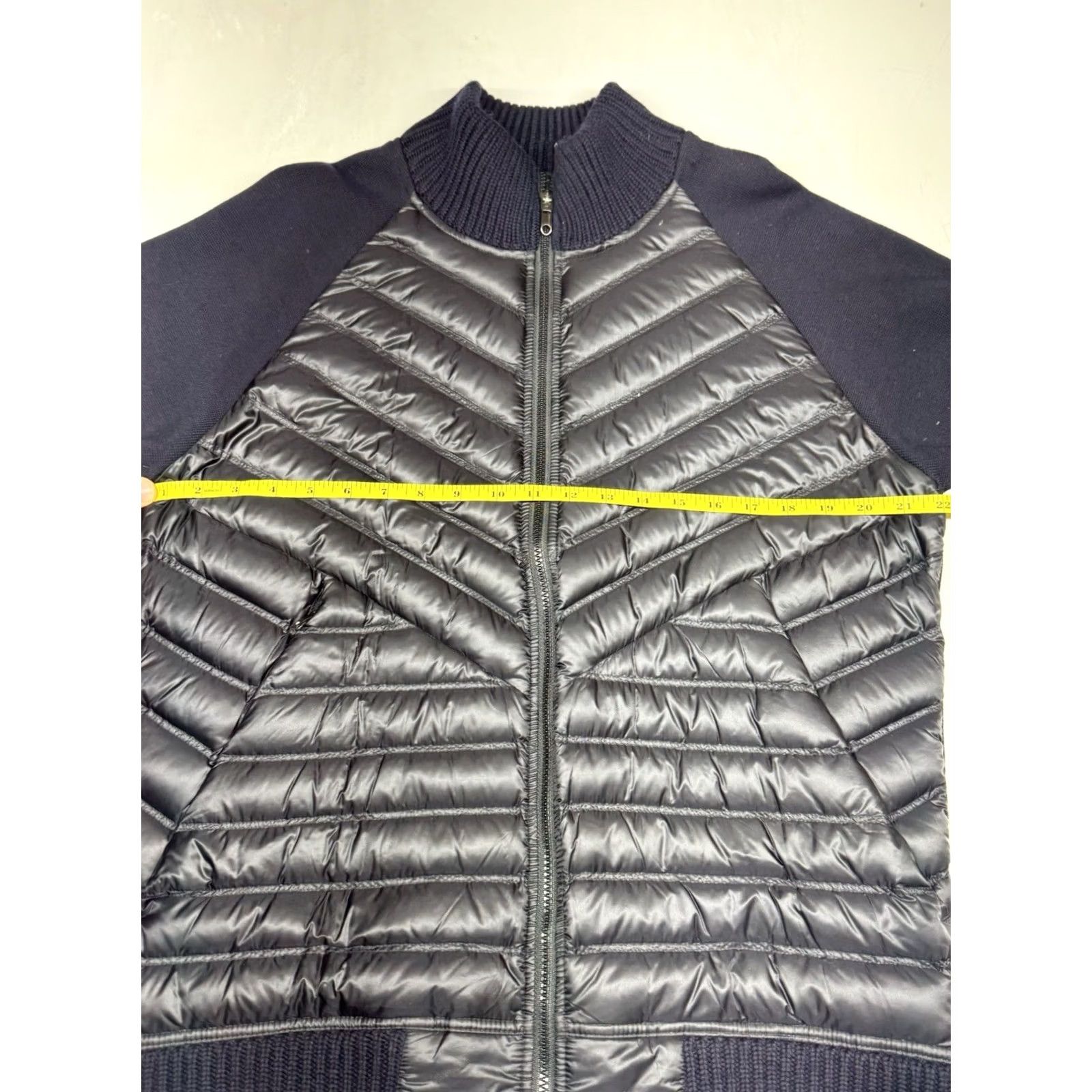 Lululemon Lululemon Knowlton Hybrid Wool Sweater Goose Down Navy Puffer Jacket Mens L Jacket Zip Blue Wool Down Puffer Mens L Size US L / EU 52-54 / 3 - 3 Thumbnail