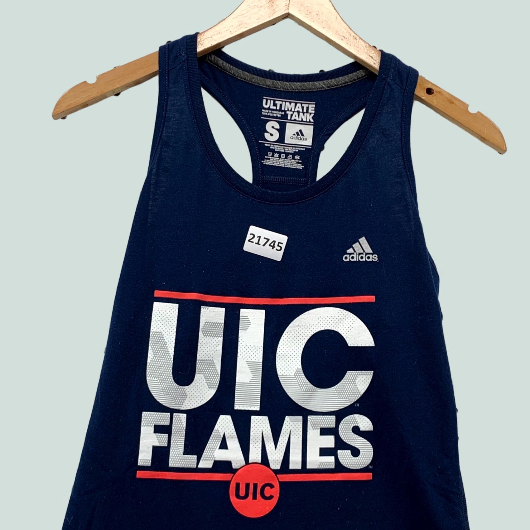 Adidas UIC Flames Adidas Tank Top Womens Small Racerback Navy Blue 16x26 XS S? Size S / US 4 / IT 40 - 1 Thumbnail