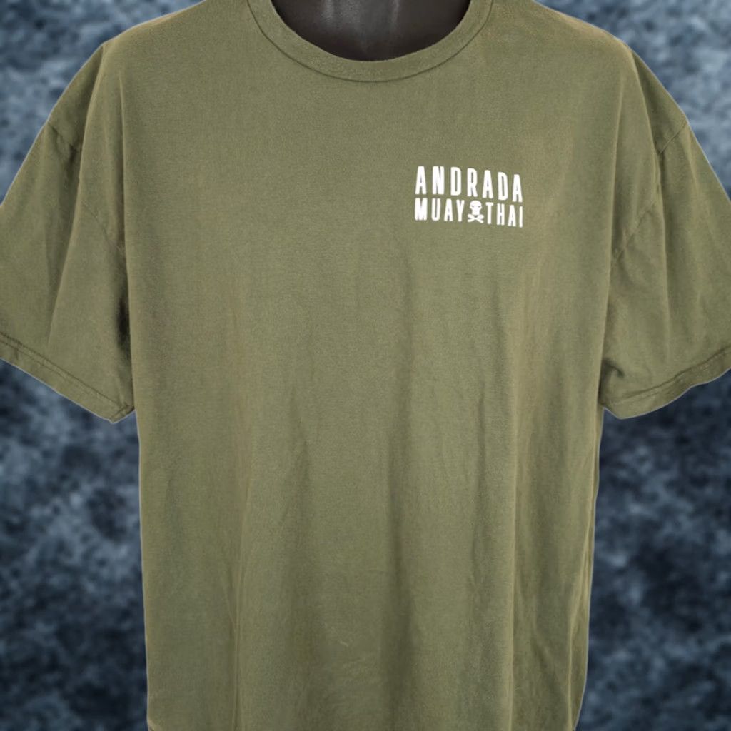 Gildan Gildan Andrada Muay Thai T-Shirt Mens 2XL Green Thai Boxing Martial Arts Sports Shirt Mens Size US XXL / EU 58 / 5 - 1 Thumbnail
