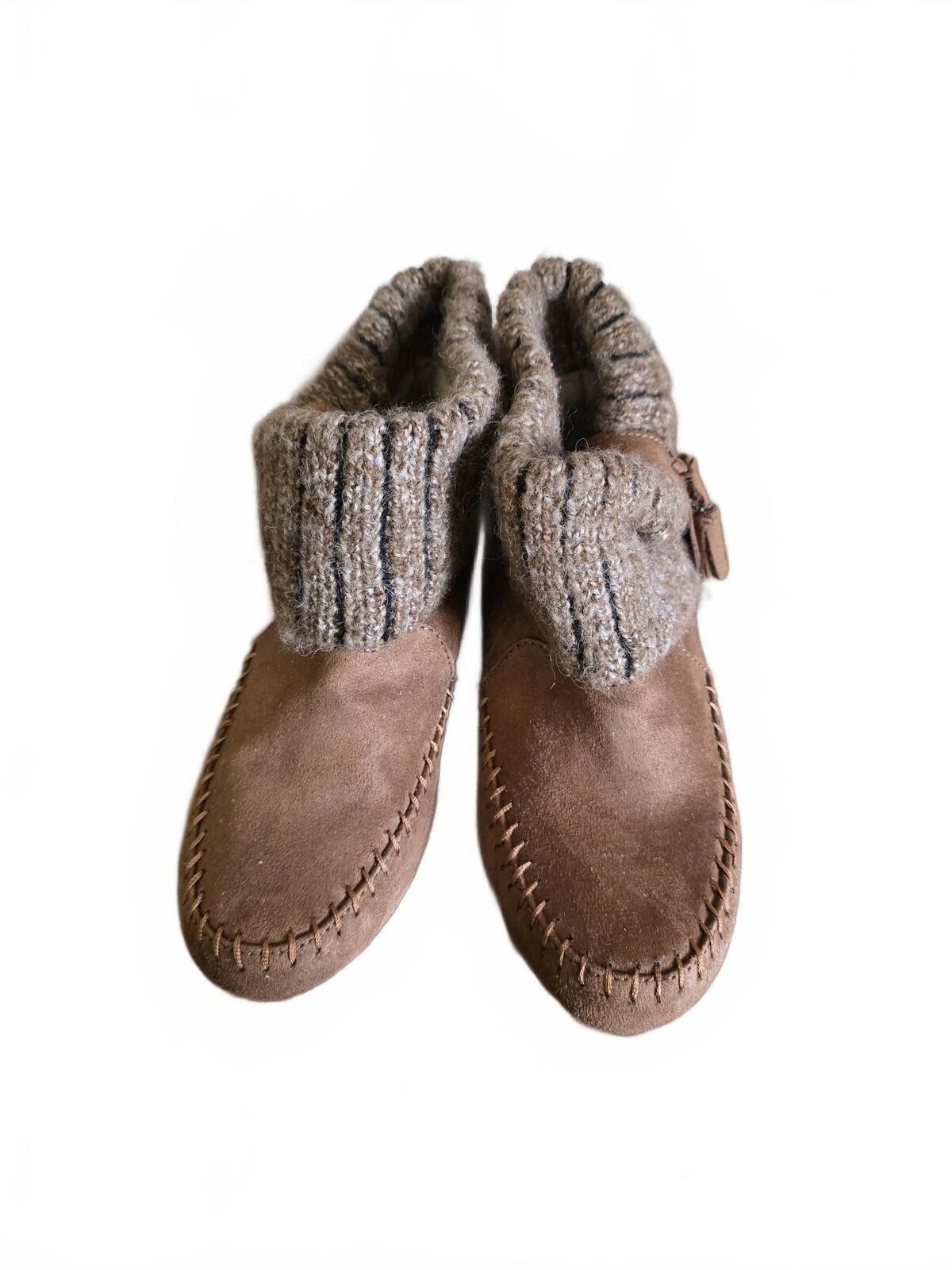 Airwalk Airwalk Brown Suede Knit Ankle Boots Size 8 US Womens Tassle Size US 8 / IT 38 - 12 Thumbnail