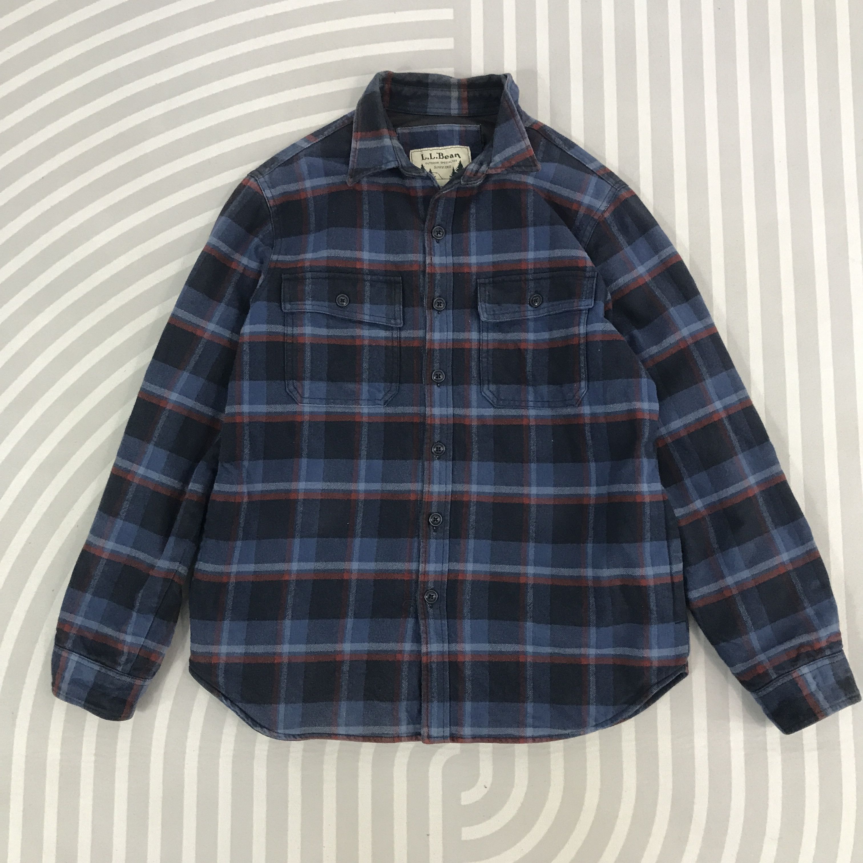 L.L. Bean × Vintage Vintage L.L Bean flannel button Jacket Size US L / EU 52-54 / 3 - 1 Thumbnail
