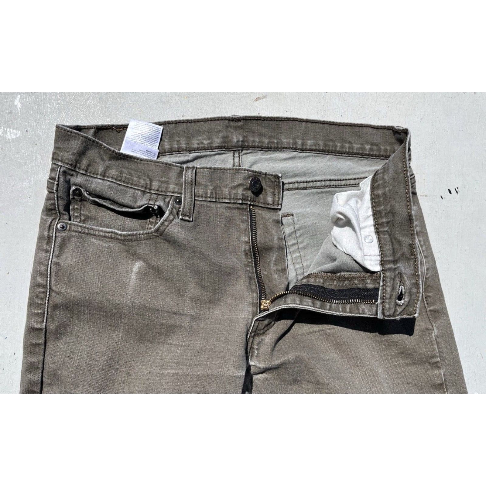 Levi's Levi's 511 Jeans Slim Green 34x34 Men Regular Denim Zip Button Mid Rise 5-Pocket Distressed No Vintage No Size US 34 / EU 50 - 4 Thumbnail