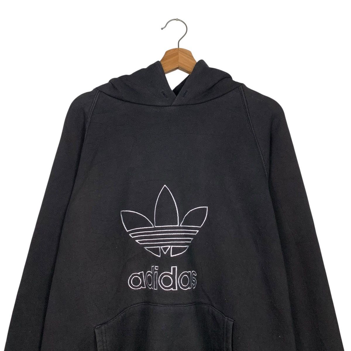 Adidas Vintage 90’s ADIDAS Big Logo Pullover Hoodies #3587-C164 Size US L / EU 52-54 / 3 - 8 Thumbnail