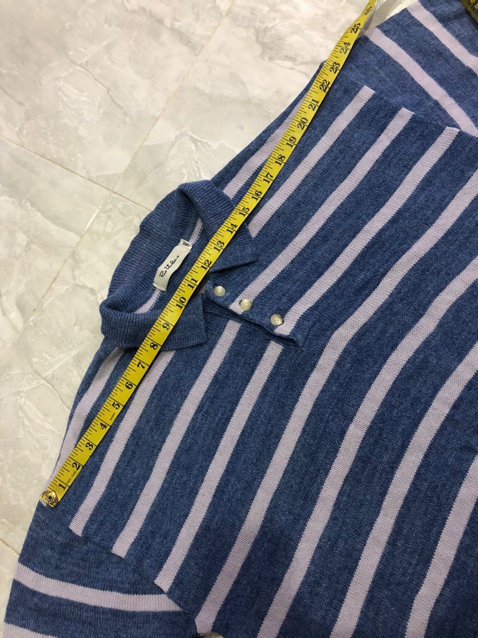 Aran Isles Knitwear × Japanese Brand Vintage Pro Varlia Striped Knit Polo Jumper Size US M / EU 48-50 / 2 - 14 Thumbnail