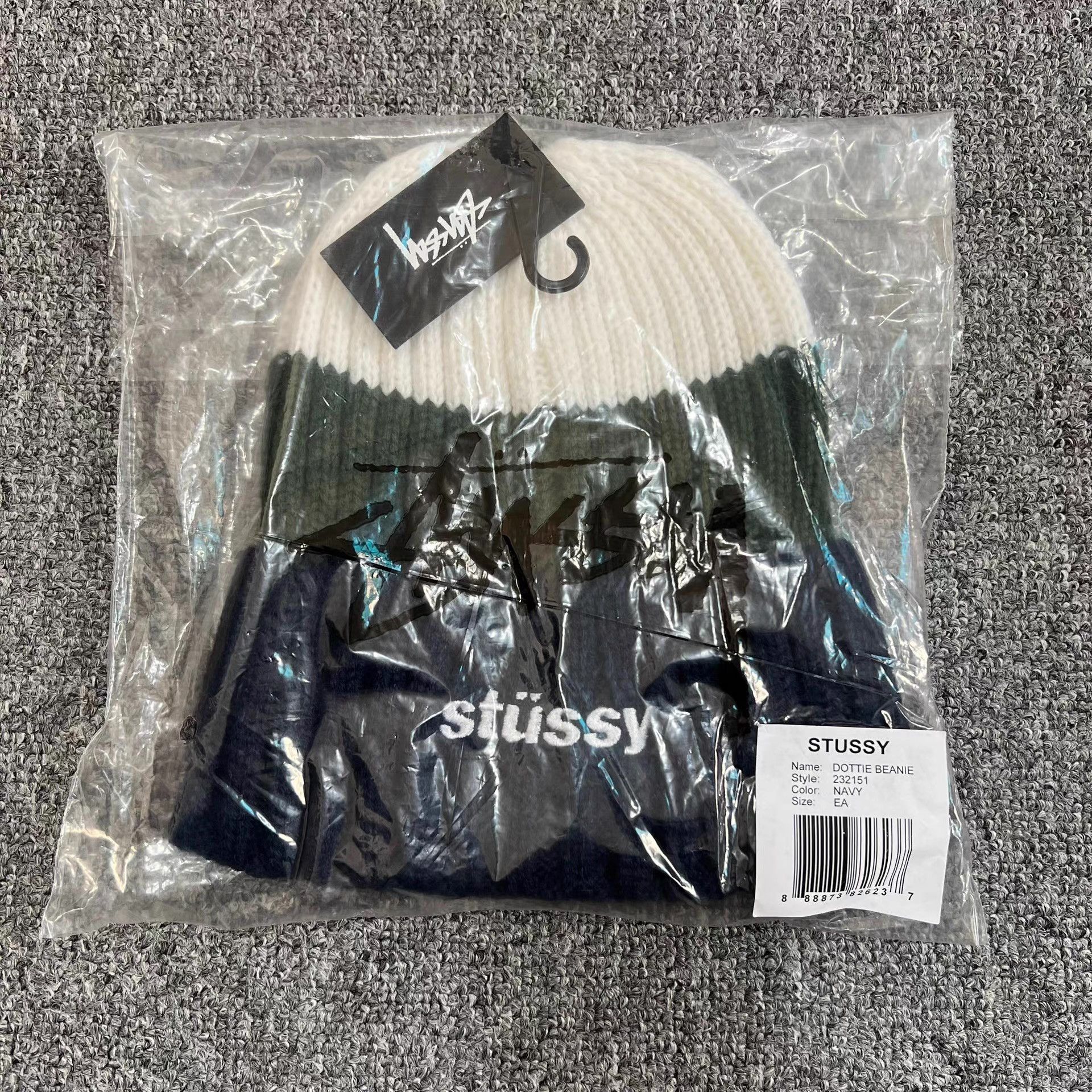 Stussy Stussy contrast color embroidered logo knit beanie Q7 Size ONE SIZE - 8 Thumbnail
