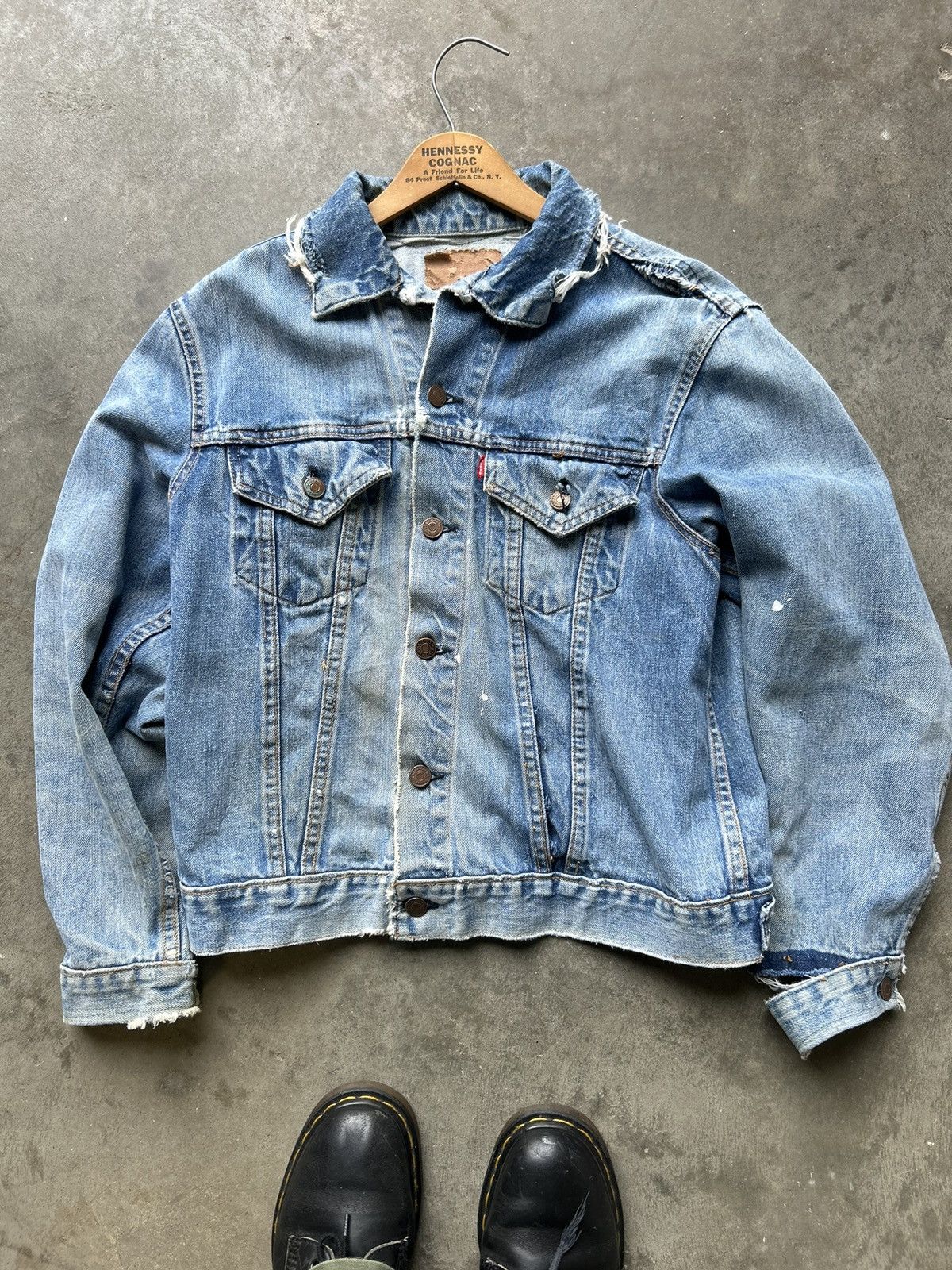 image of 1960S Or 70's Vintage Levis Type Iii Big E Jacket in Light Denim, Men's (Size Small)