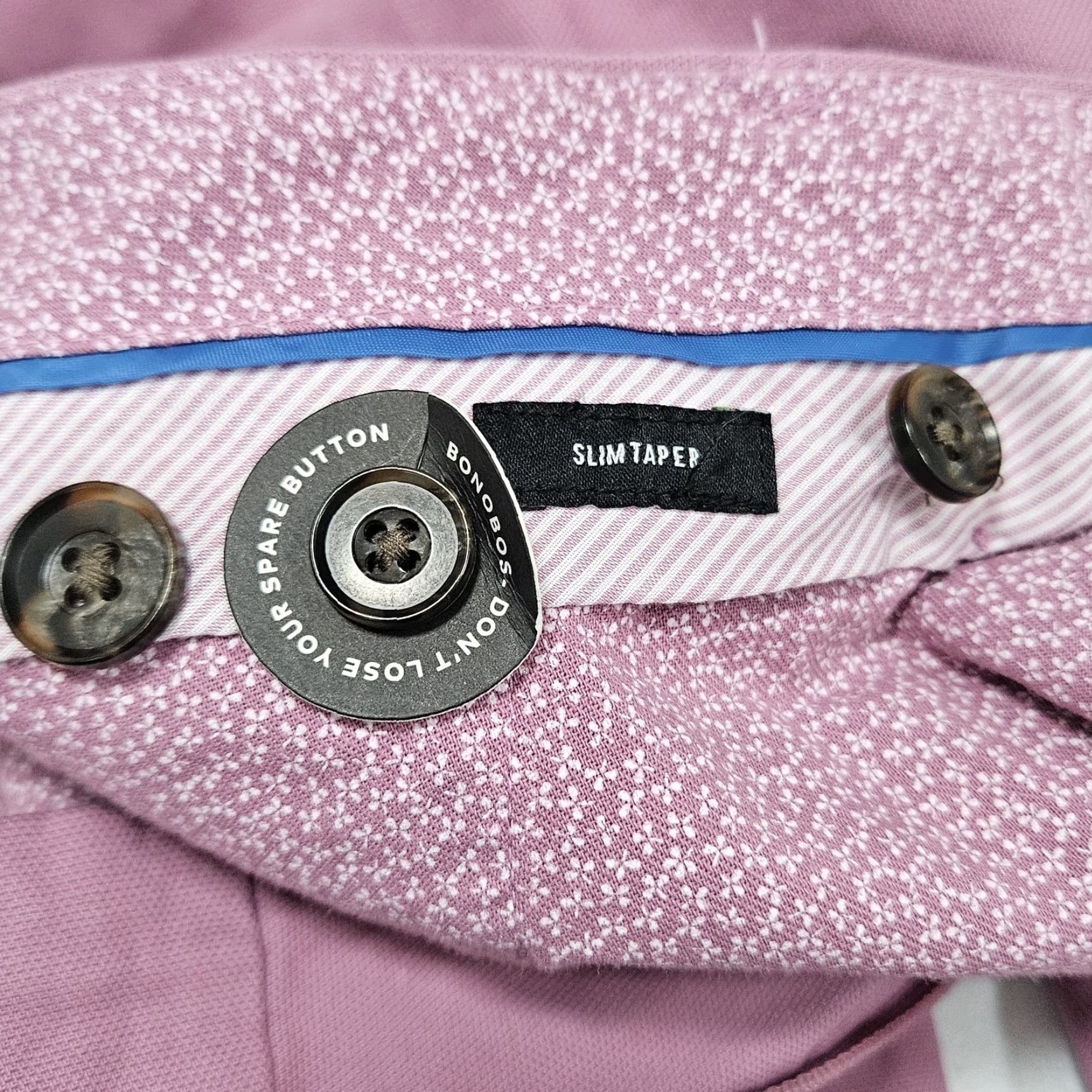 Bonobos Bonobos Pink Slim Taper Cotton Stretch Flat Front Slash Pocket Chino Pants 33x32 Size US 33 - 5 Thumbnail