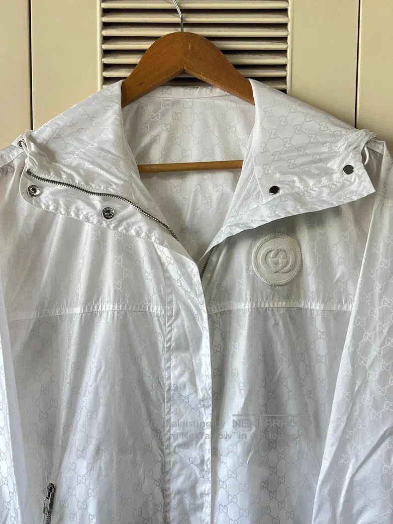 Gucci Gucci White old flower double G embroidered hooded jacket Size XS / US 0-2 / IT 36-38 - 3 Thumbnail
