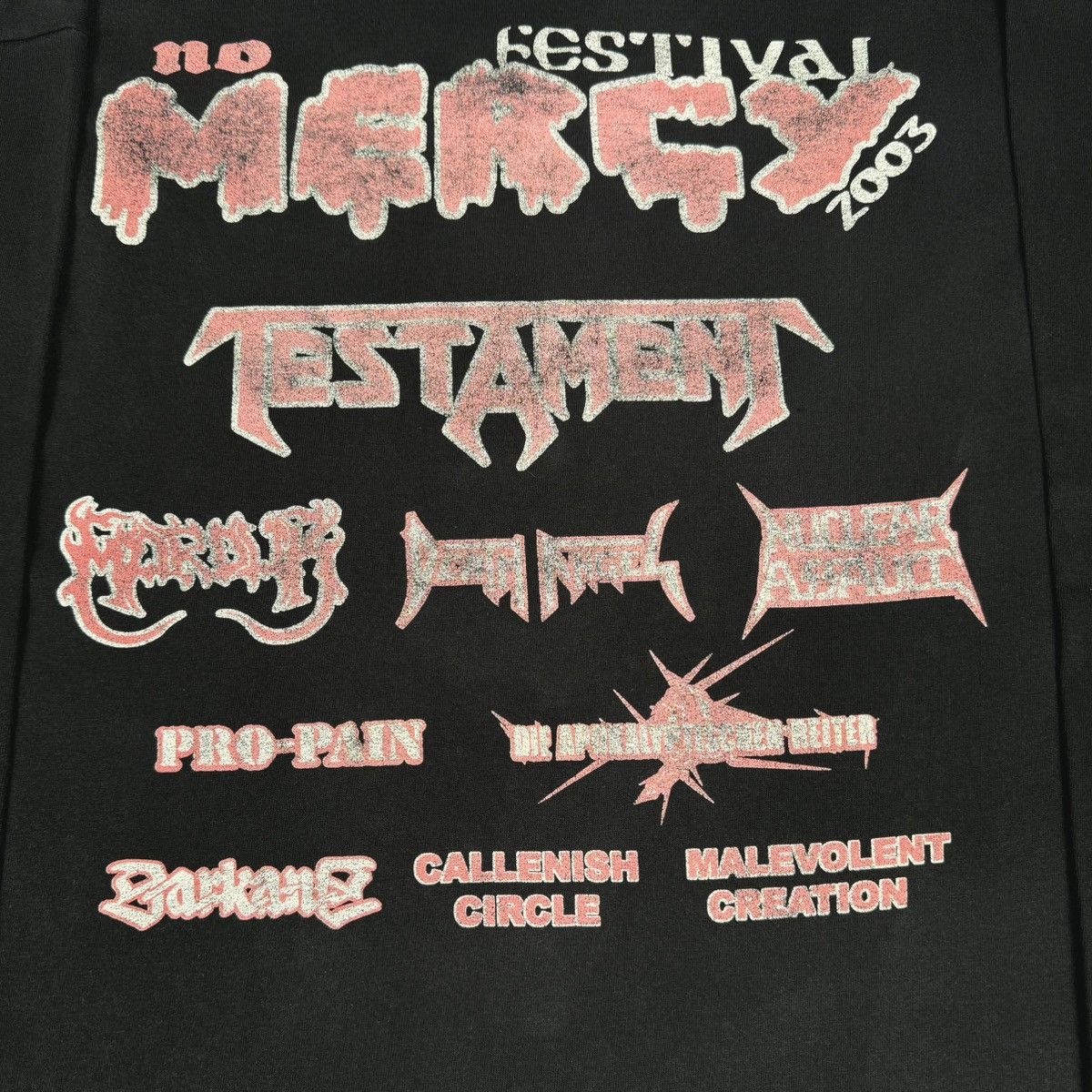 Band Tees Vintage 2003 No Mercy Festival Metal Long Sleeved T Shirt Size US L / EU 52-54 / 3 - 6 Thumbnail