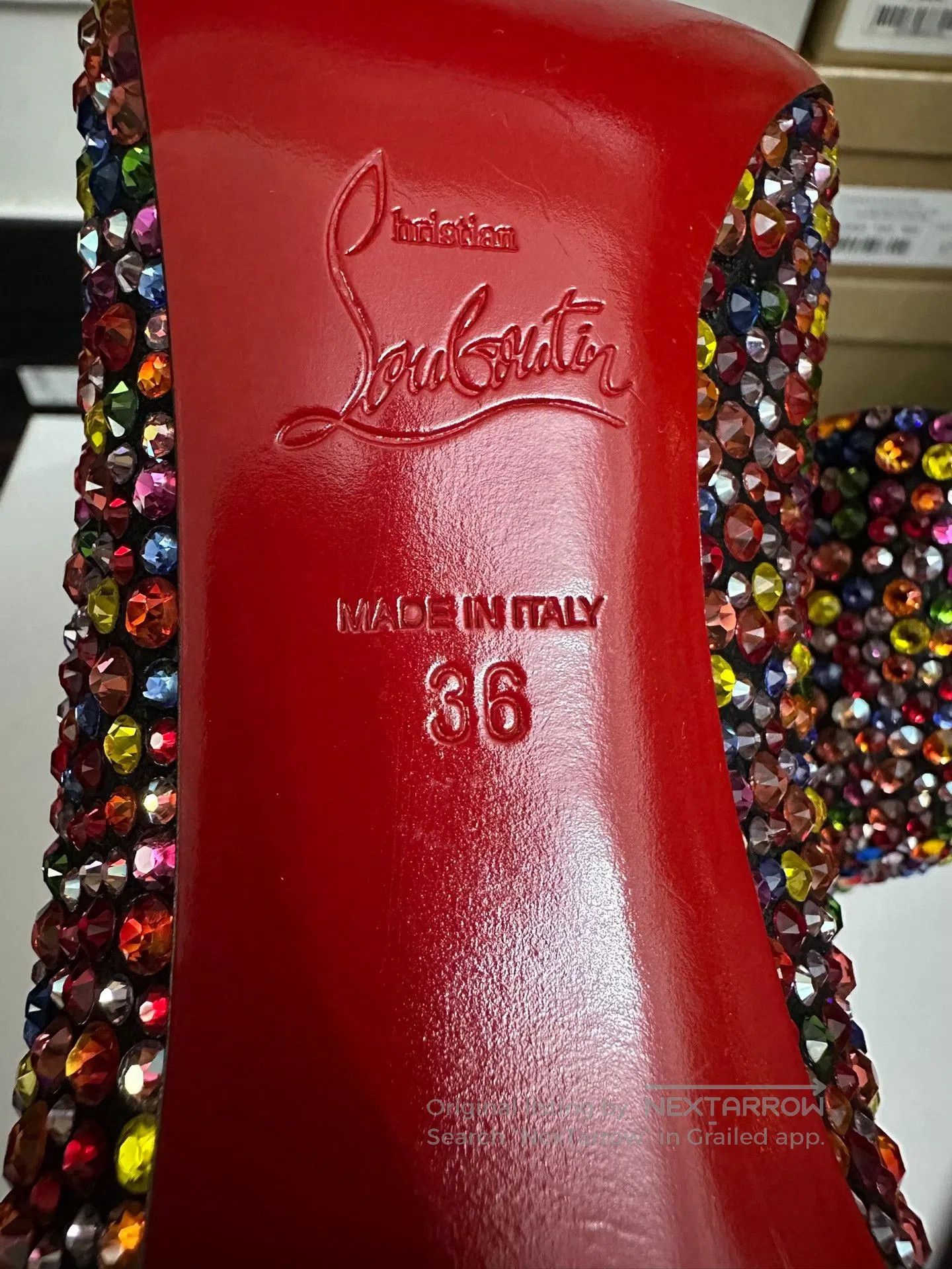 Christian Louboutin Christian Louboutin Crystal Embellished Heels. Size US 5 / IT 35 - 8 Thumbnail