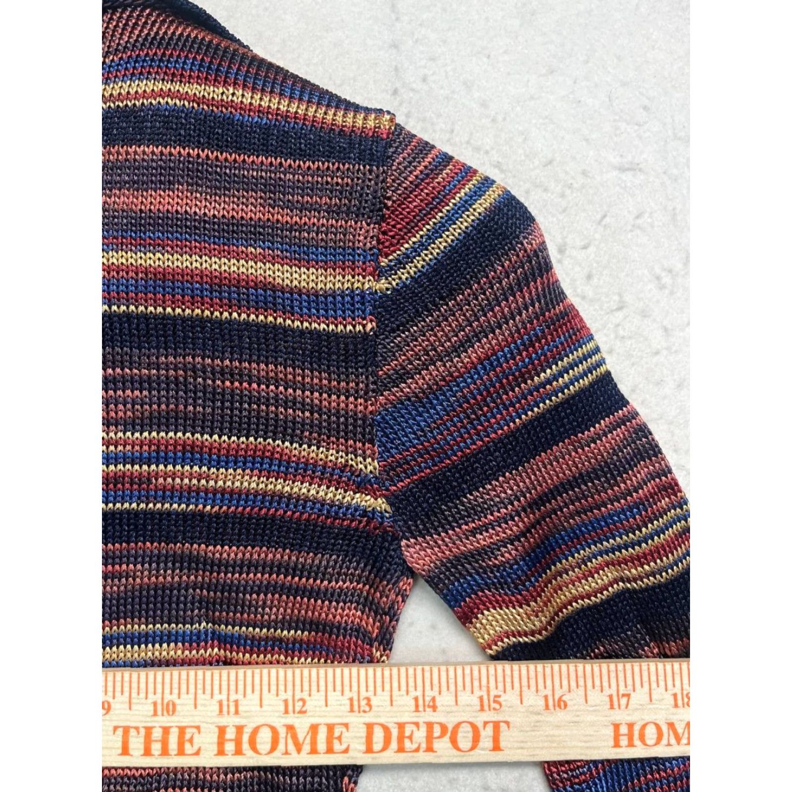 Vintage Tamara Catz Brown Tribal Swater Striped Zip Up Women Size Small Heavy Size S / US 4 / IT 40 - 4 Thumbnail