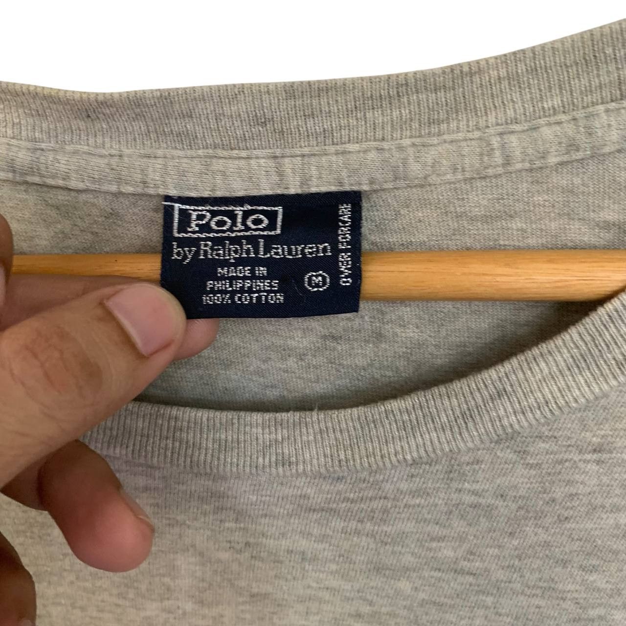 Polo Ralph Lauren Vintage Plain Ralph Lauren T-shirt Large Grey Size US L / EU 52-54 / 3 - 3 Thumbnail